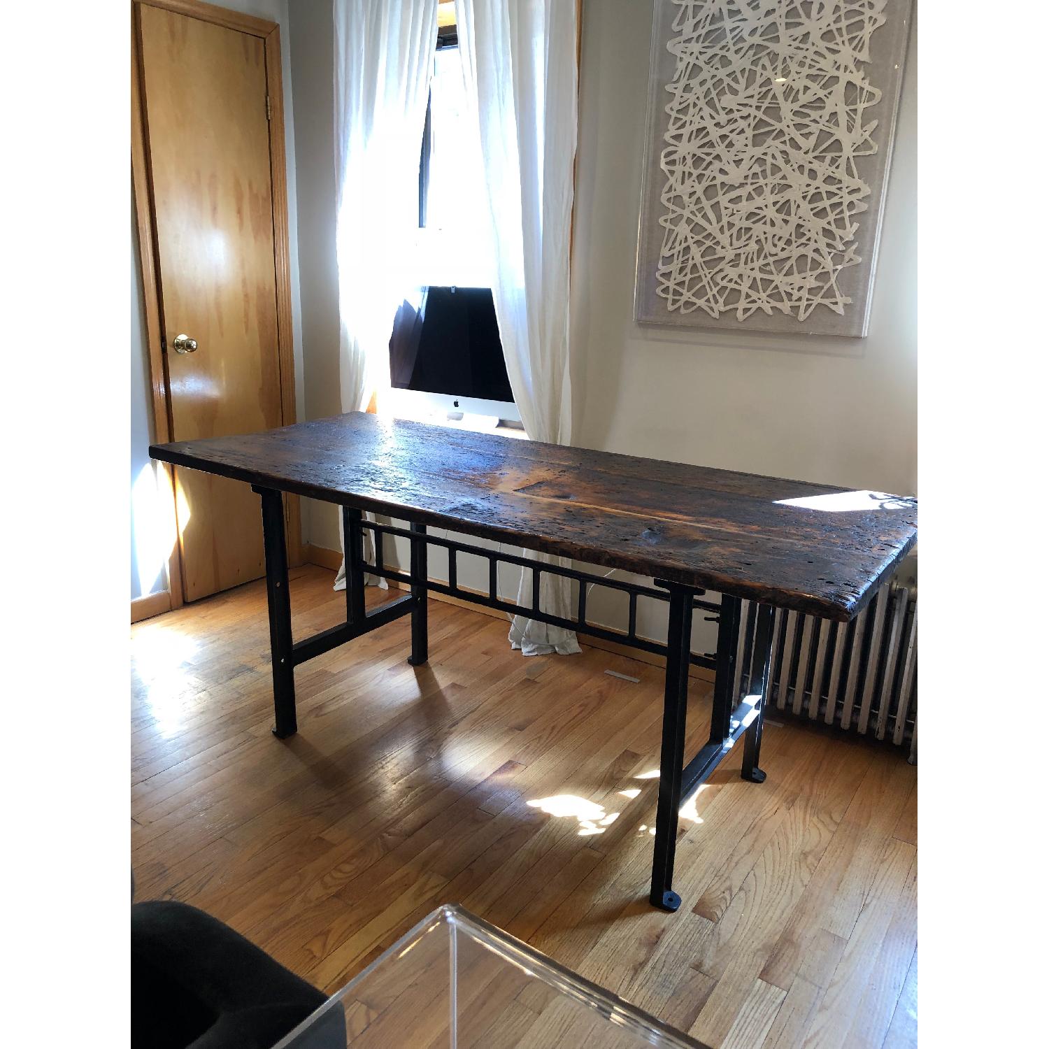 Vintage Reclaimed Wood Dining Table - image-1