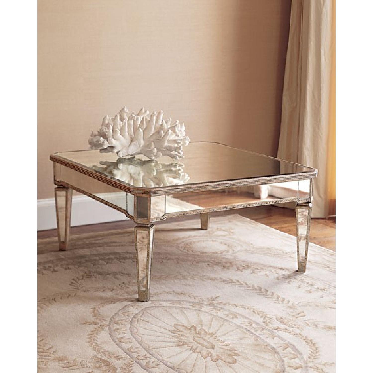 Horchow Mirrored Glass Coffee Table - image-1