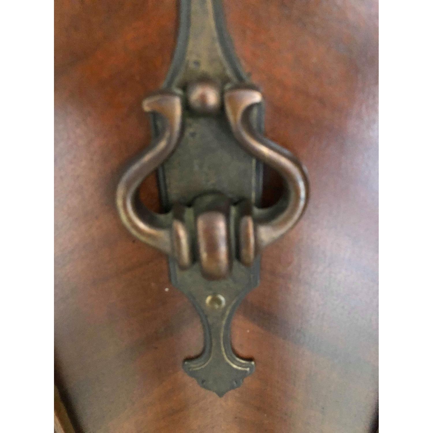 Vintage 1970s Solid Wood Armoire w/ Original Brass Handles - image-4