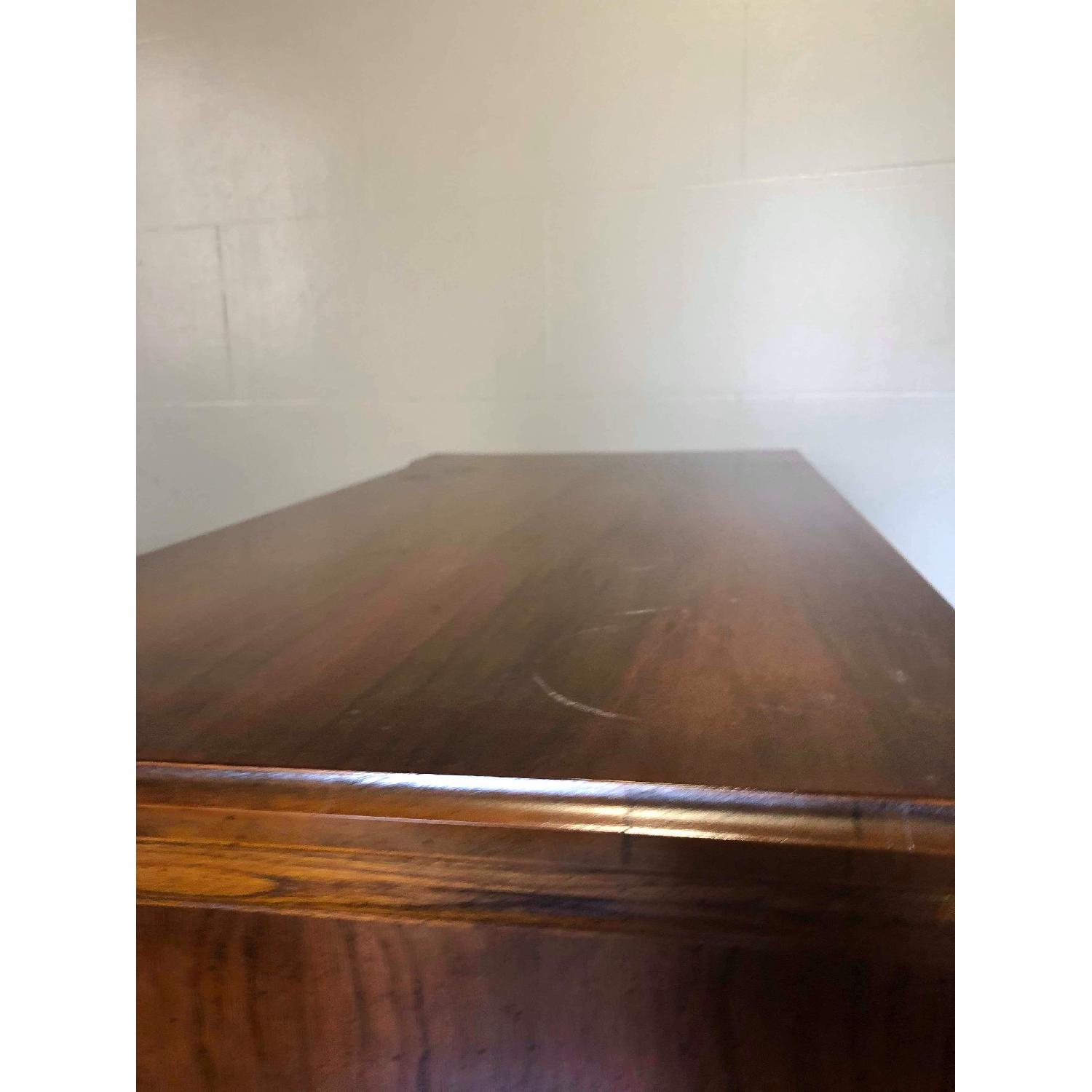 Vintage 1970s Solid Wood Armoire w/ Original Brass Handles - image-9