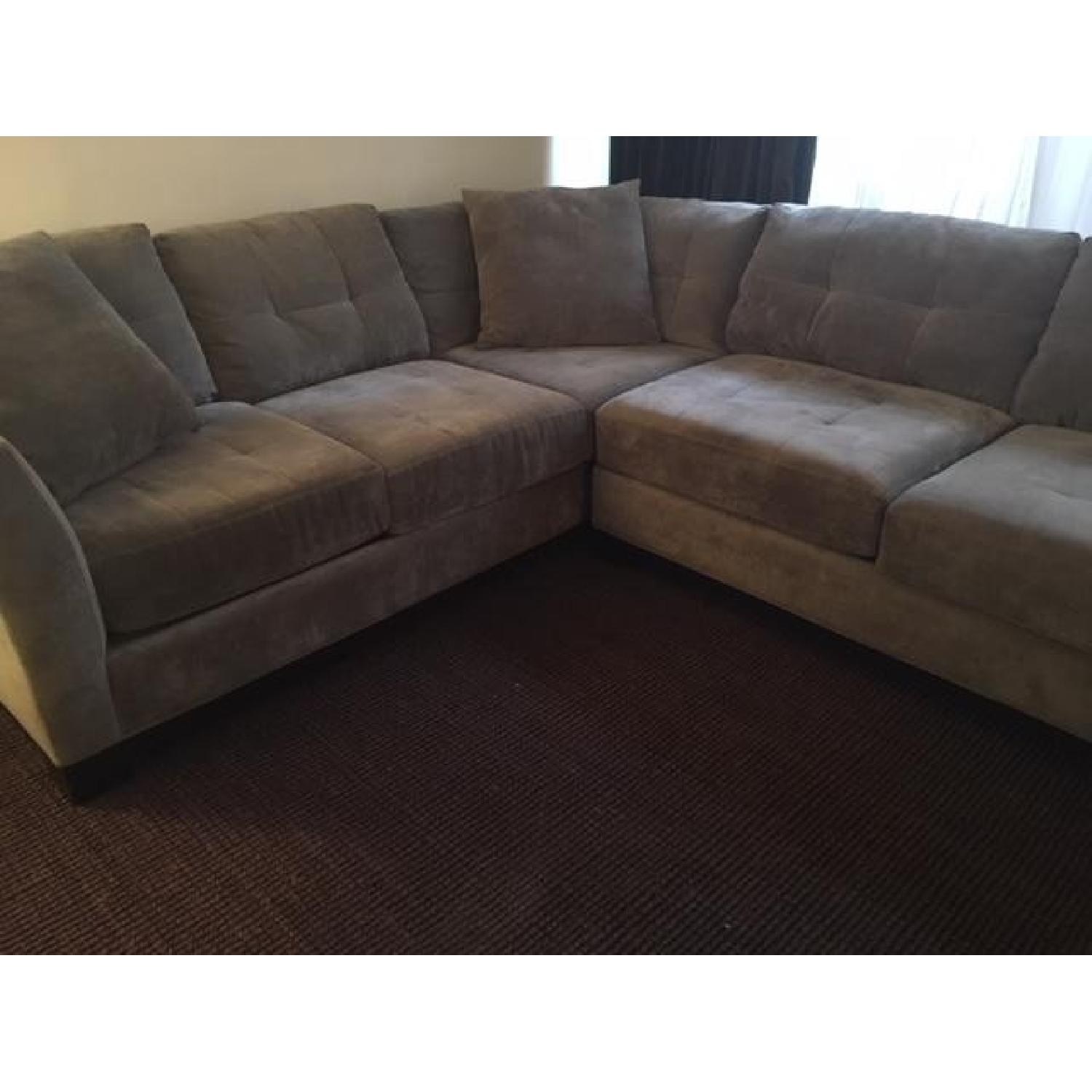 Macy's 3 Piece Gray Sectional Sofa - AptDeco