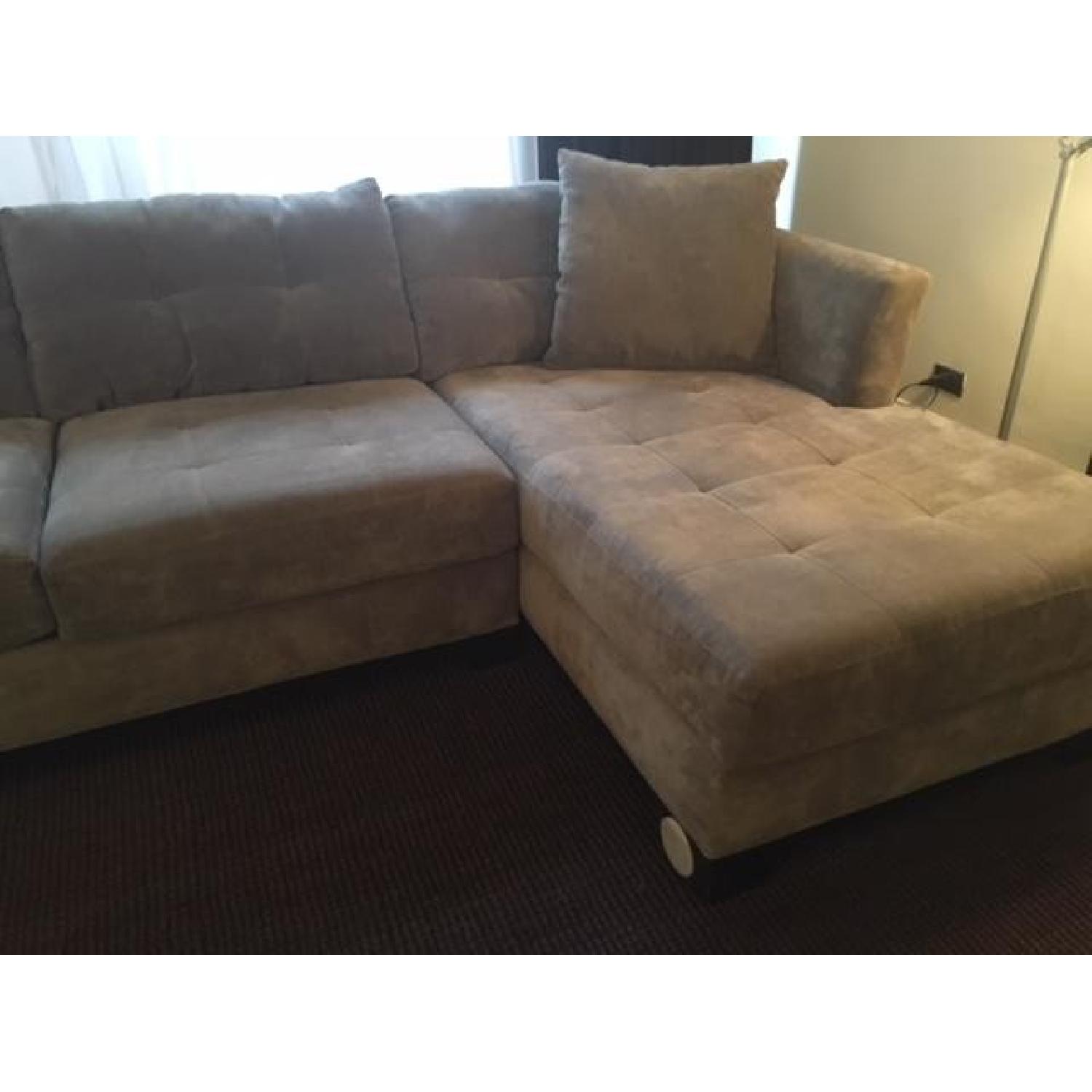 Macy's 3 Piece Gray Sectional Sofa - AptDeco