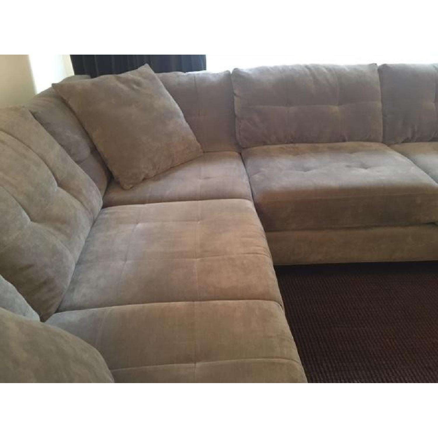 Macy's 3 Piece Gray Sectional Sofa AptDeco