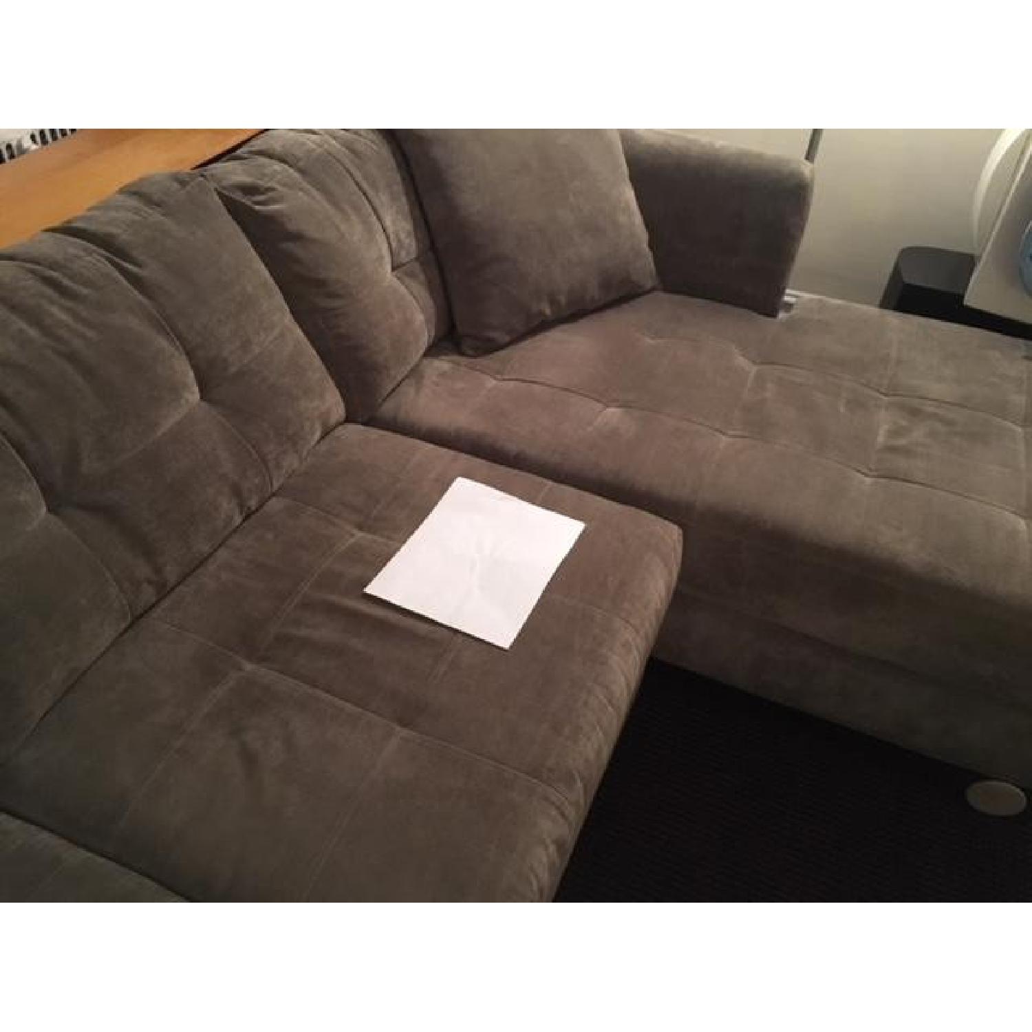 Macy's 3 Piece Gray Sectional Sofa AptDeco