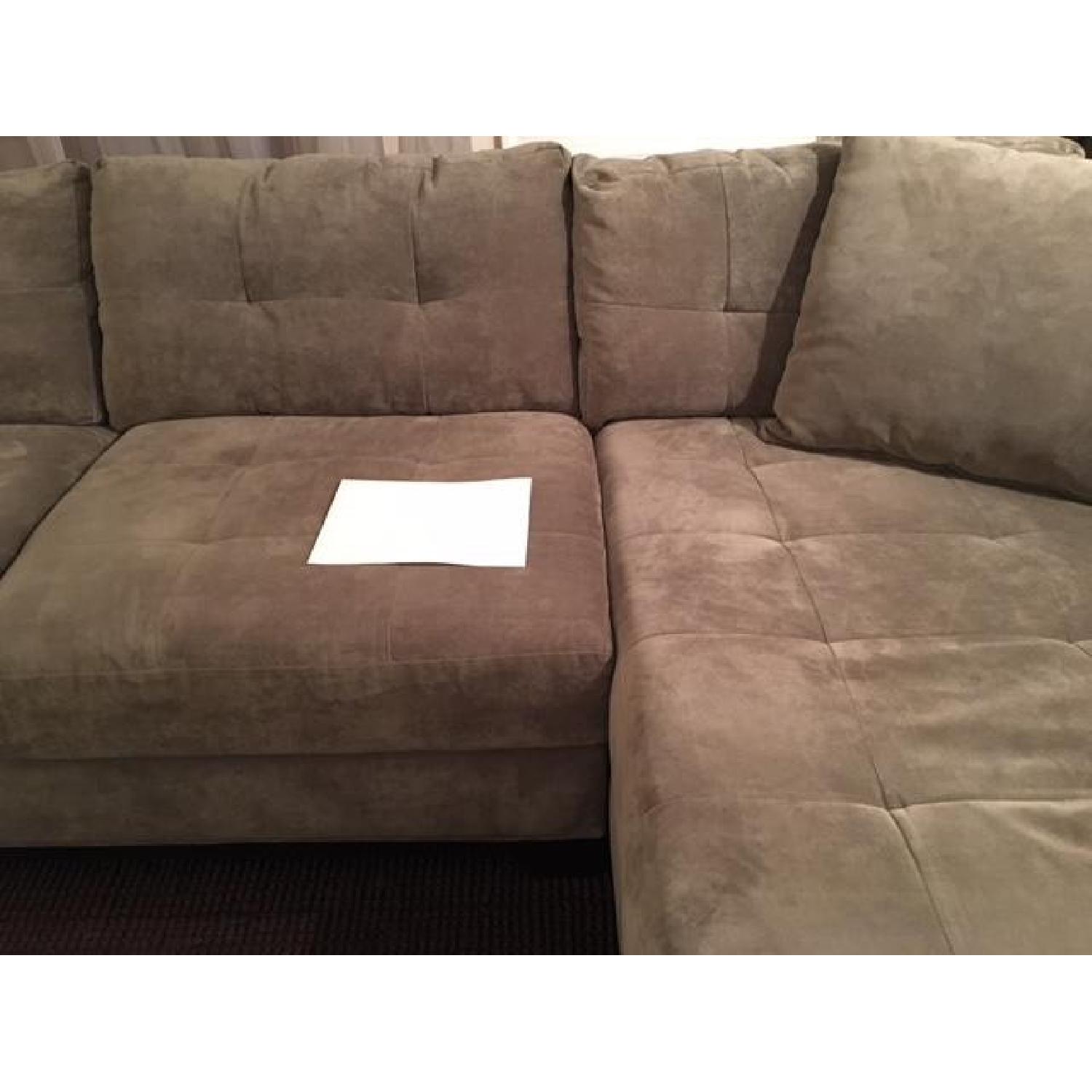 Macy's 3 Piece Gray Sectional Sofa AptDeco