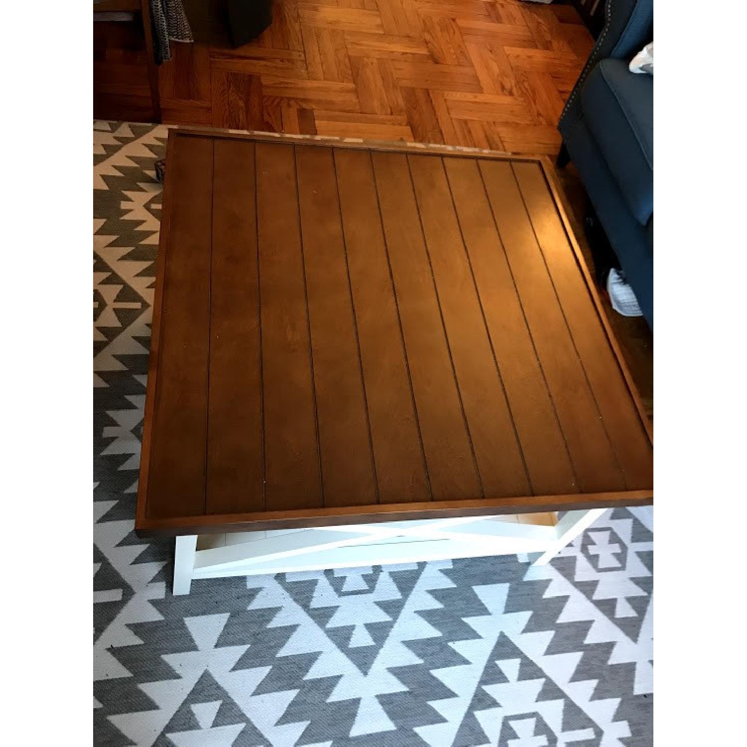 Target White & Chestnut Square Coffee Table - image-2