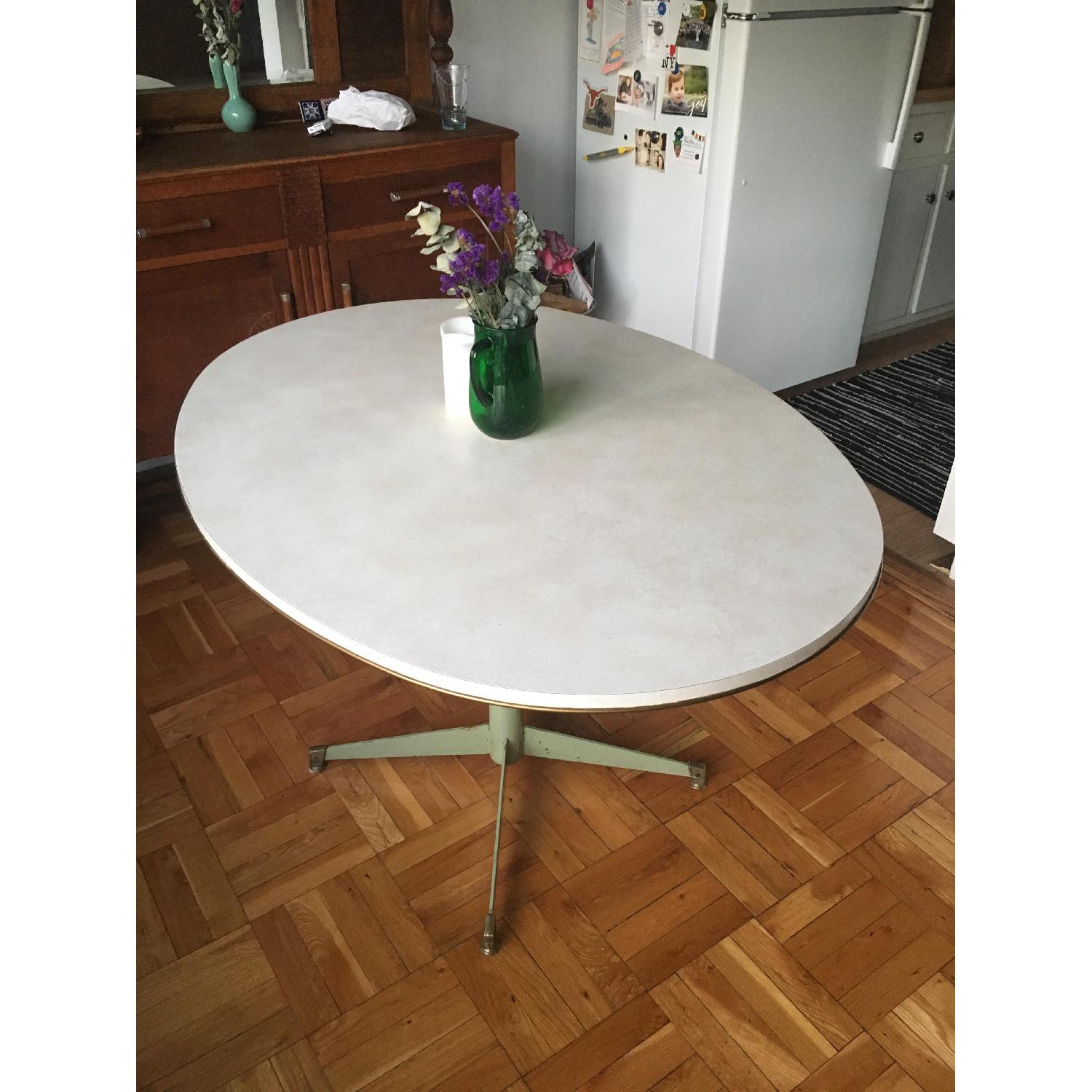 Vintage Breakfast Table w/ Metal Base - image-2