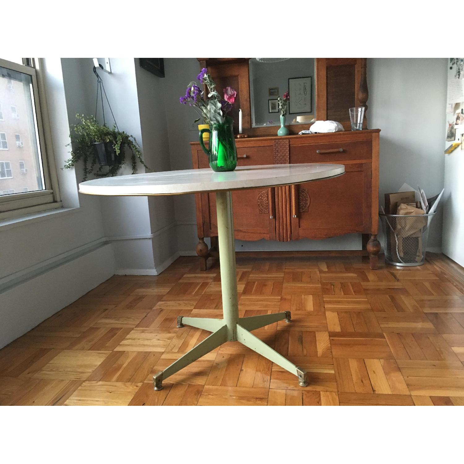Vintage Breakfast Table w/ Metal Base - image-3