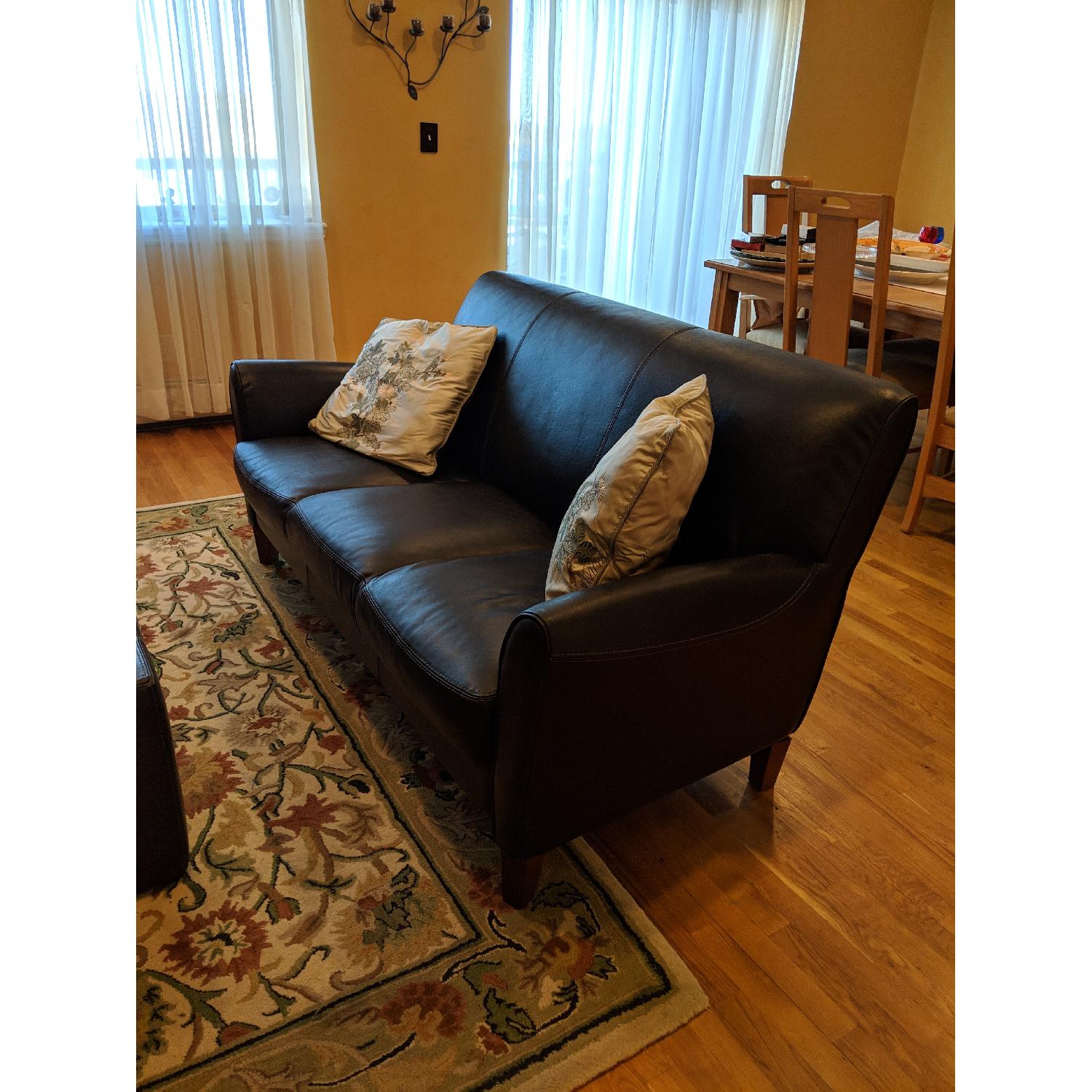 Calia Salotti Italian Leather Sofa + Chair & Ottoman - image-2