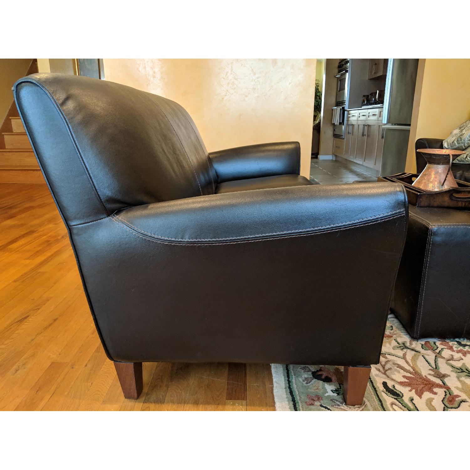 Calia Salotti Italian Leather Sofa + Chair & Ottoman - image-3