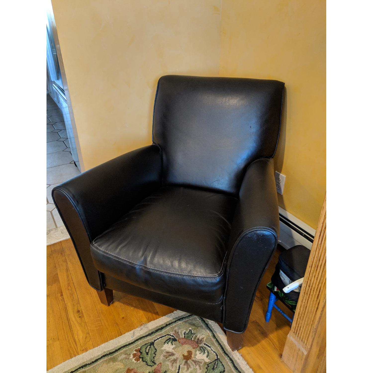 Calia Salotti Italian Leather Sofa + Chair & Ottoman - image-8