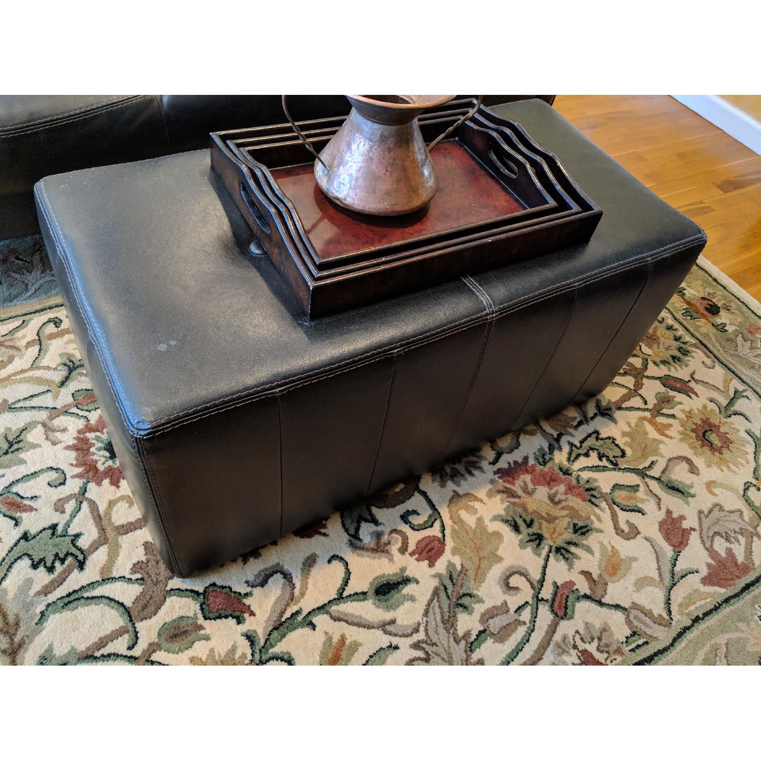 Calia Salotti Italian Leather Sofa + Chair & Ottoman - image-9