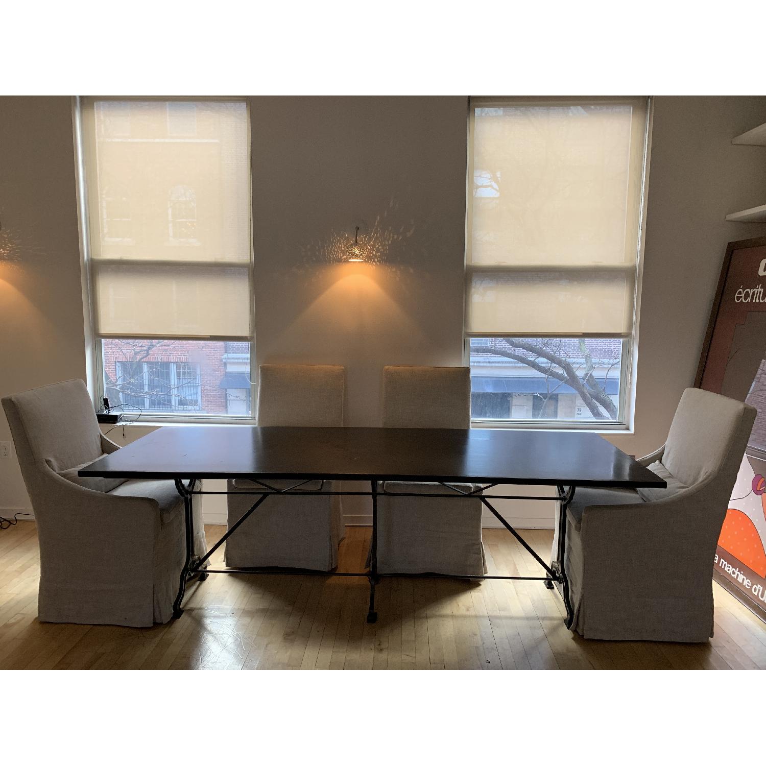 Restoration Hardware Zinc & Cast Iron Table - image-1