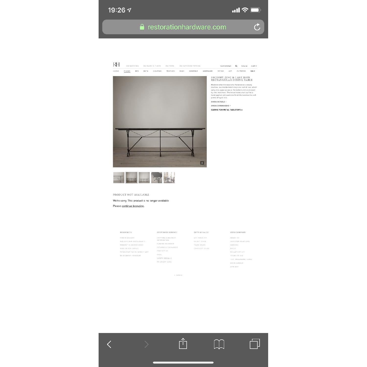 Restoration Hardware Zinc & Cast Iron Table - image-6