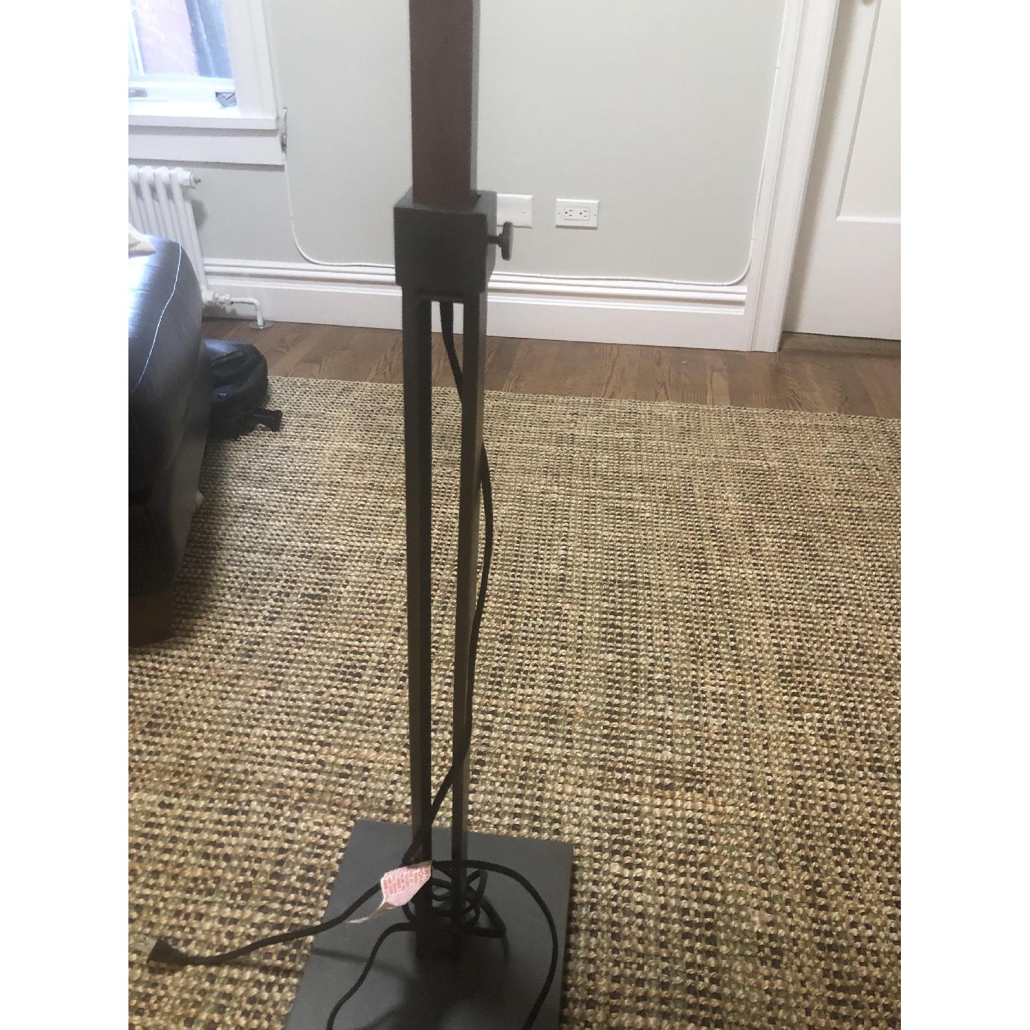 Crate & Barrel Denley Bronze & Wood Floor Lamp - image-2