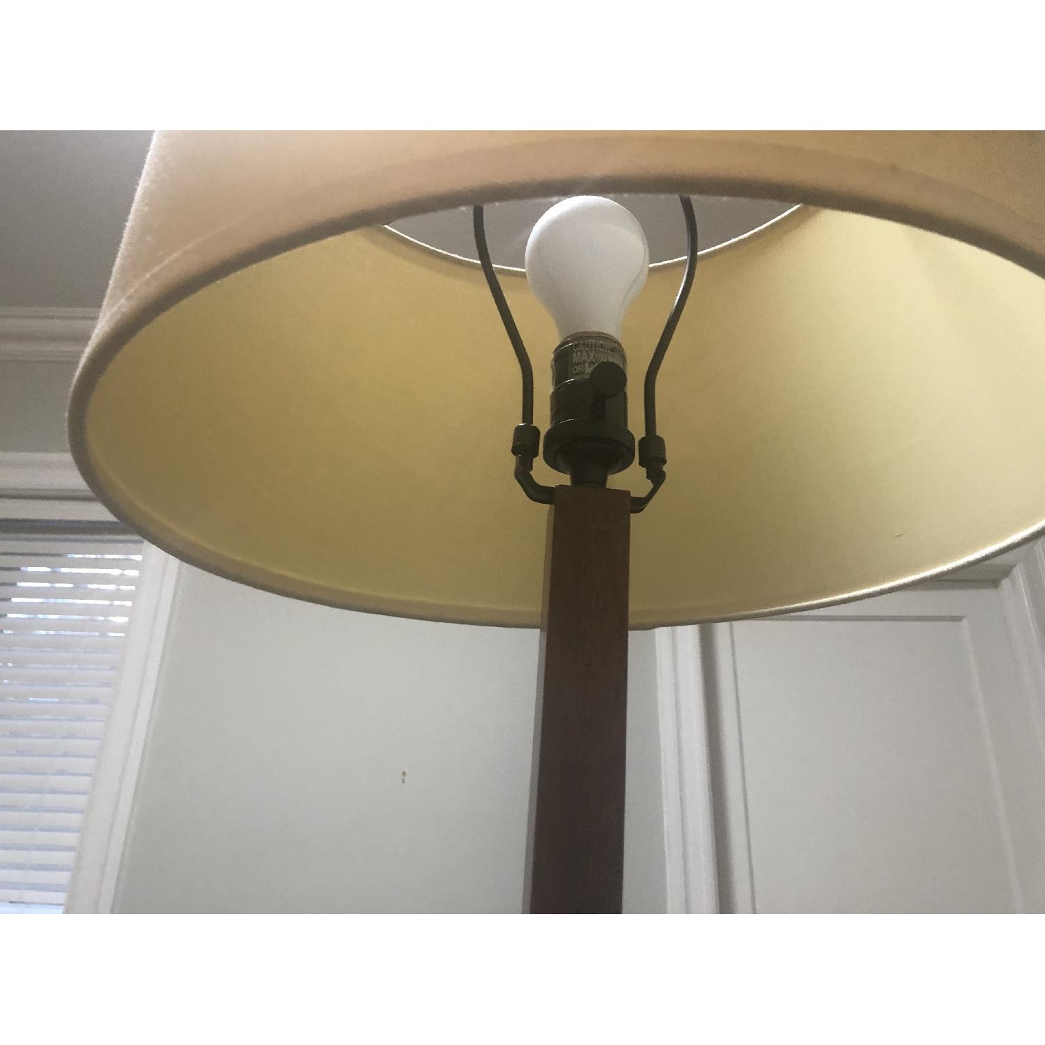 Crate & Barrel Denley Bronze & Wood Floor Lamp - image-3