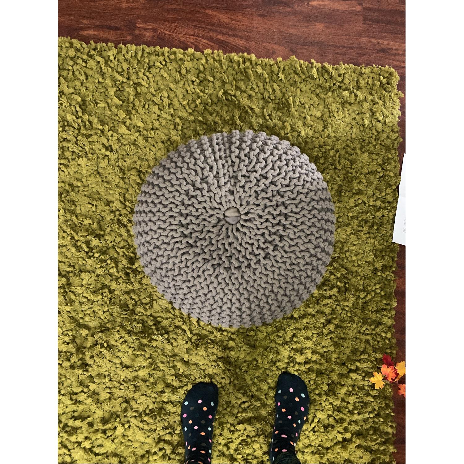 CB2 Green Area Shag Rug - image-2