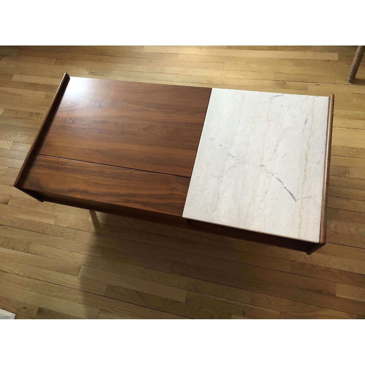 West Elm Mid Century Pop-Up Storage Coffee Table - image-1