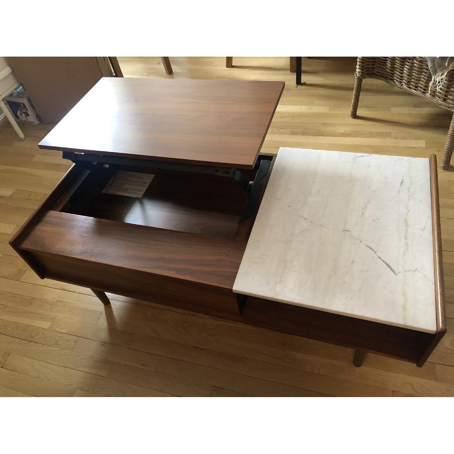 West Elm Mid Century Pop-Up Storage Coffee Table - image-2
