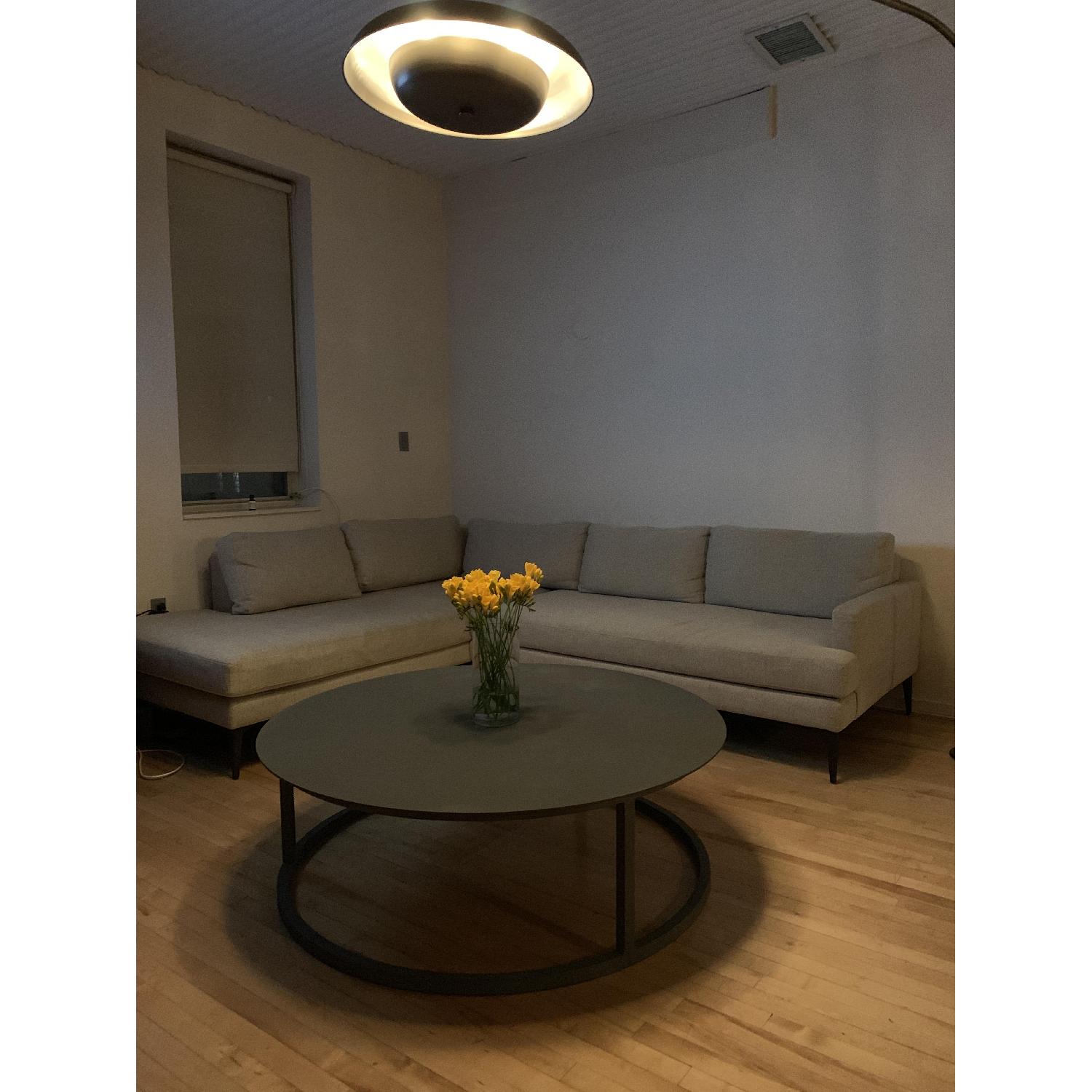 Restoration Hardware Mercer Round Coffee Table in Zinc - image-4