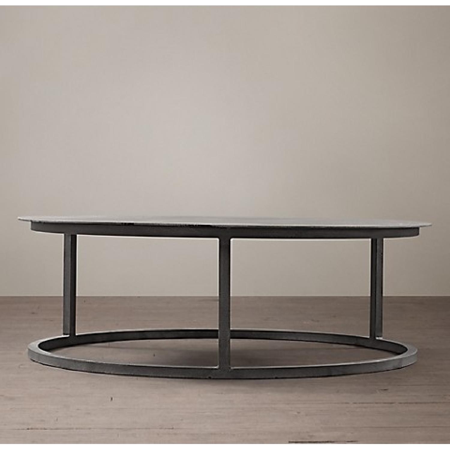 Restoration Hardware Mercer Round Coffee Table in Zinc - image-6