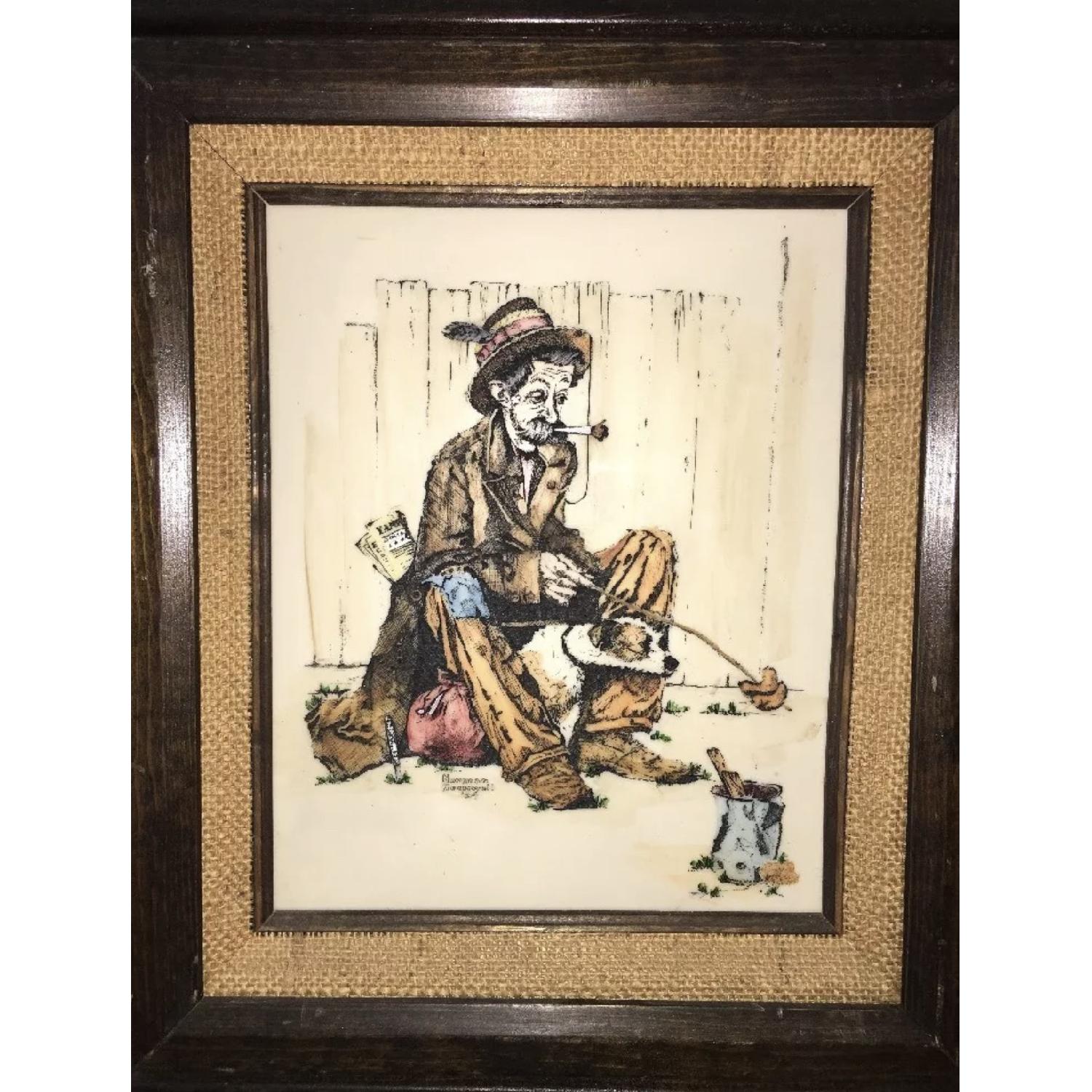 Marvetti Cultered Ivory Engraved Framed Wall Art - image-2