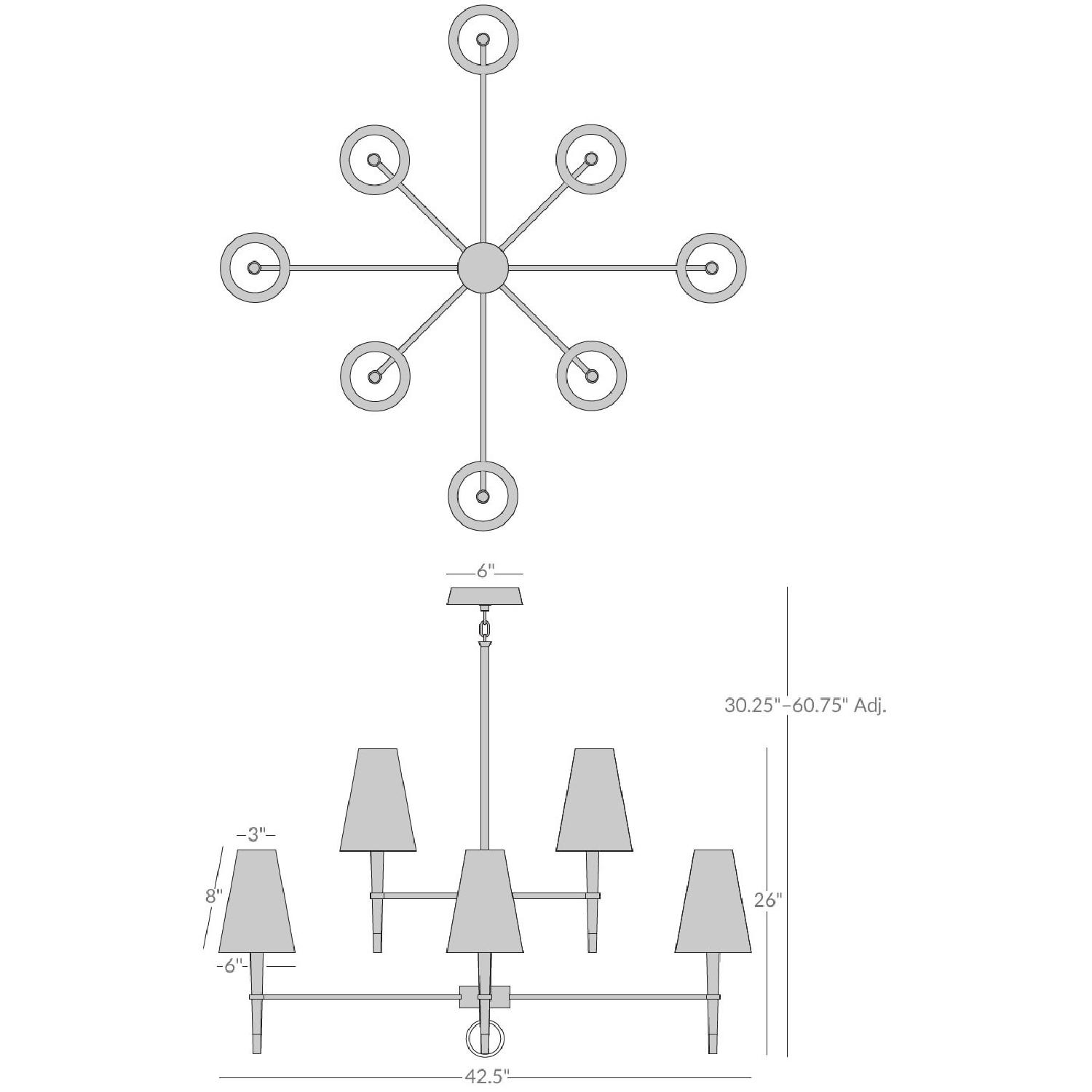 Jonathan Adler Ventana Two Tier Chandelier - image-3