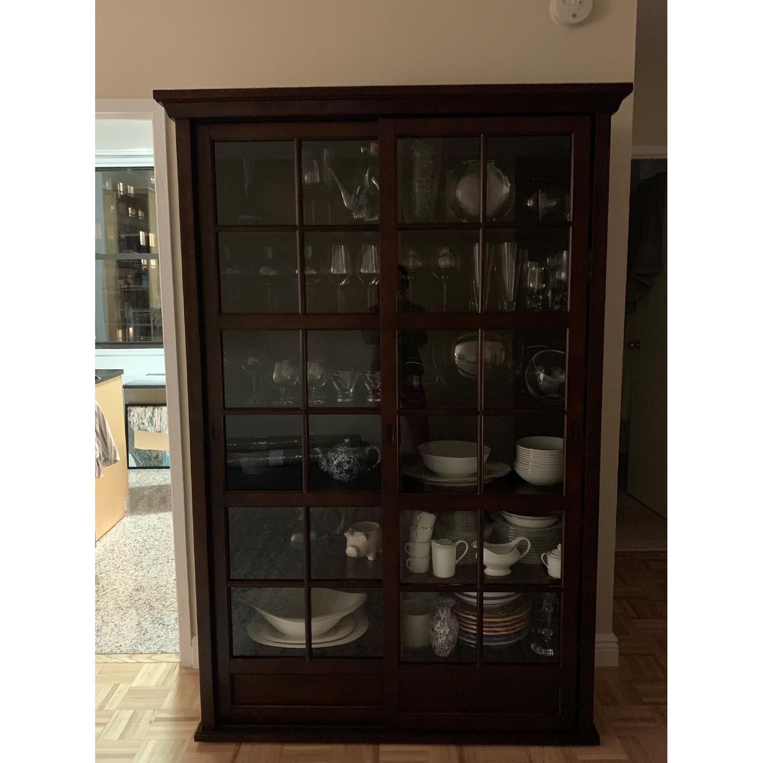 Pottery Barn Garrett Glass Cabinet - image-2