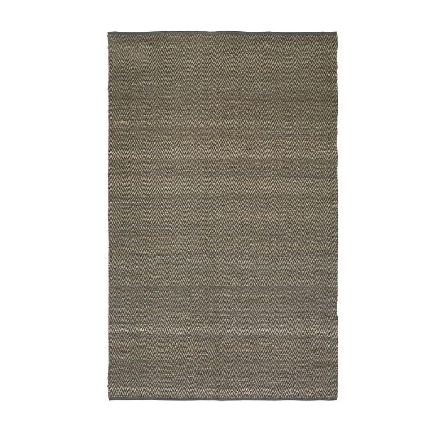 West Elm Jute Chenille Herringbone Rug in Natural/Slate - image-0