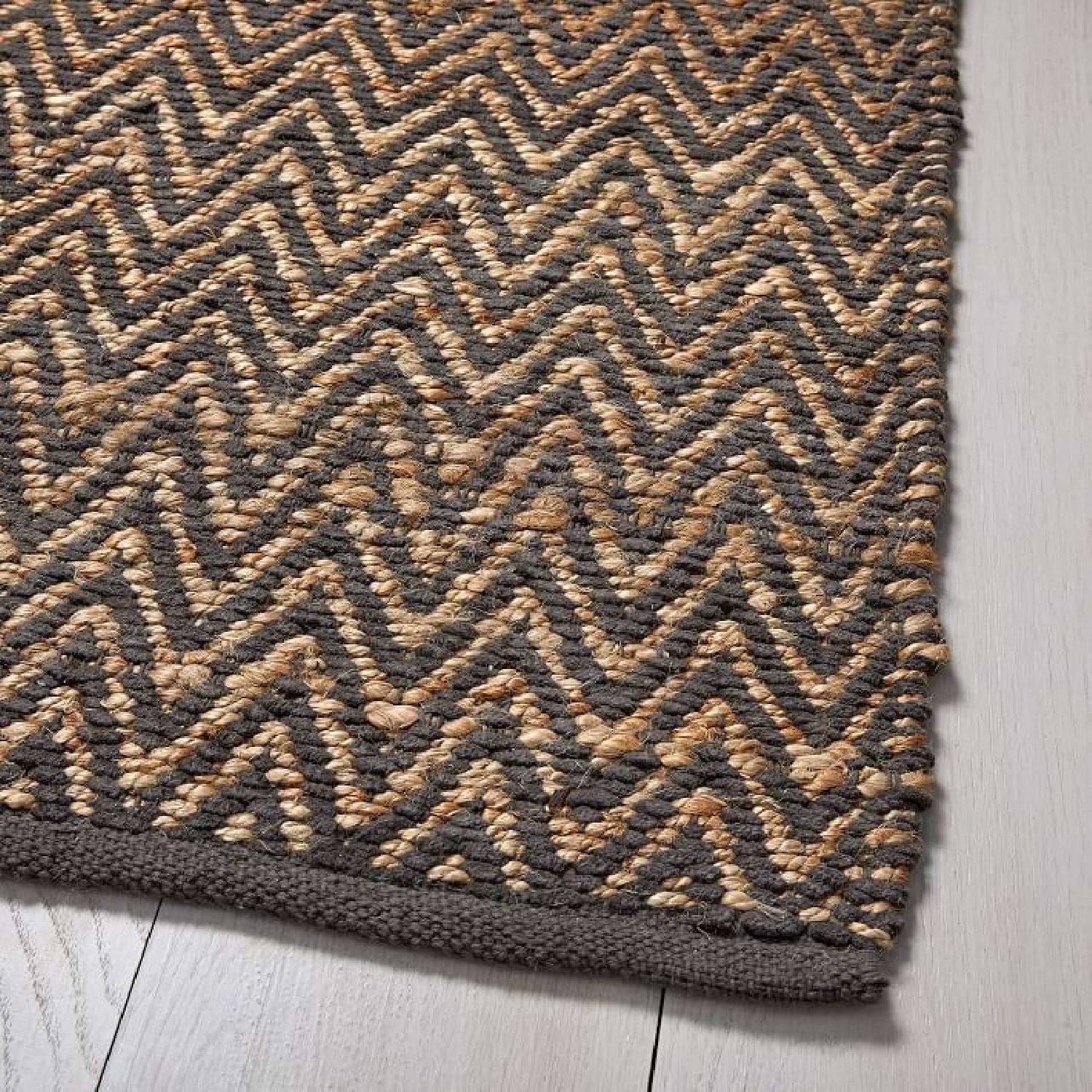 West Elm Jute Chenille Herringbone Rug in Natural/Slate - image-2