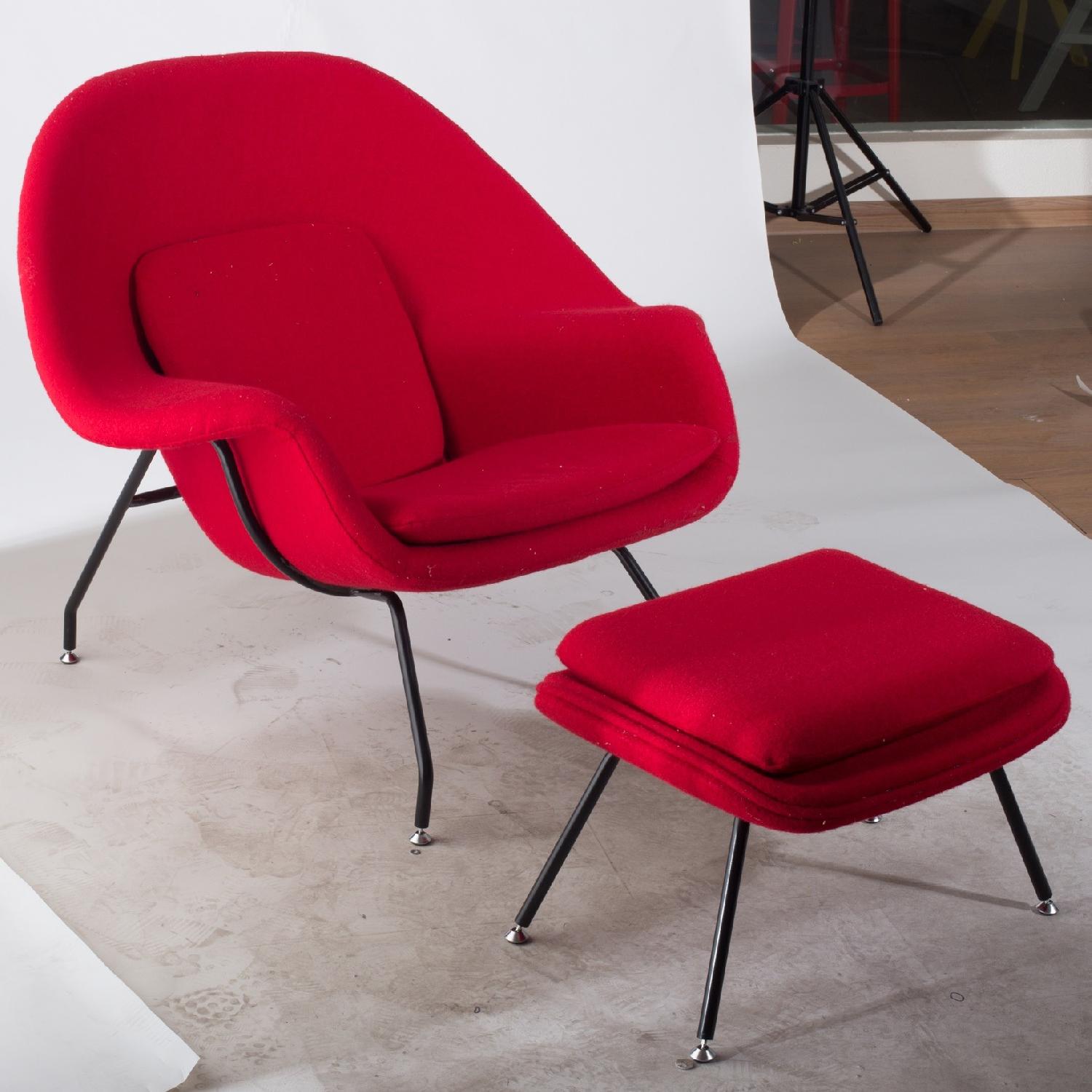 Manhattan Home Design Womb Chair & Ottoman Replica - image-2