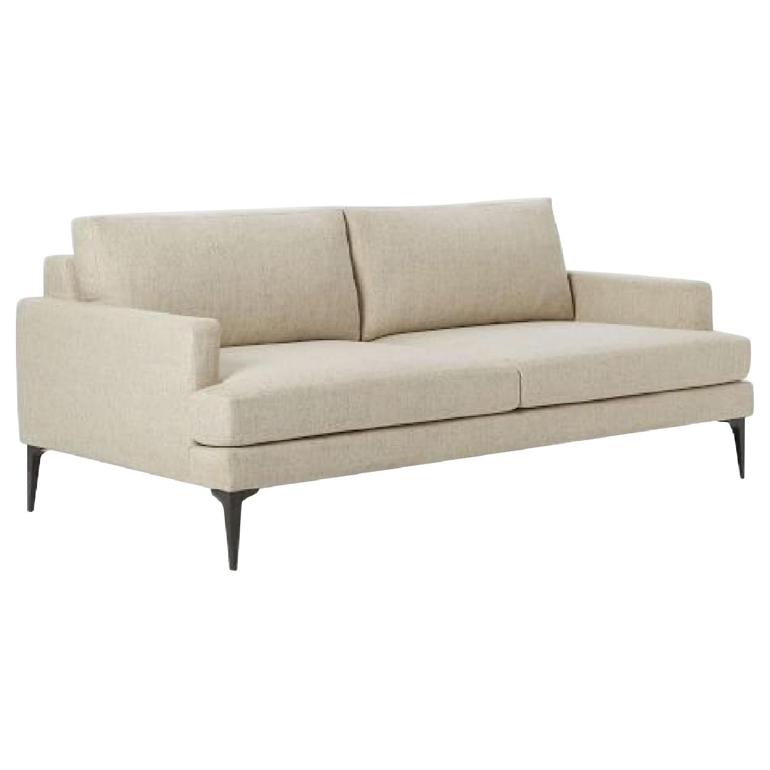 West Elm Andes Sofa in Stone Twill - image-0