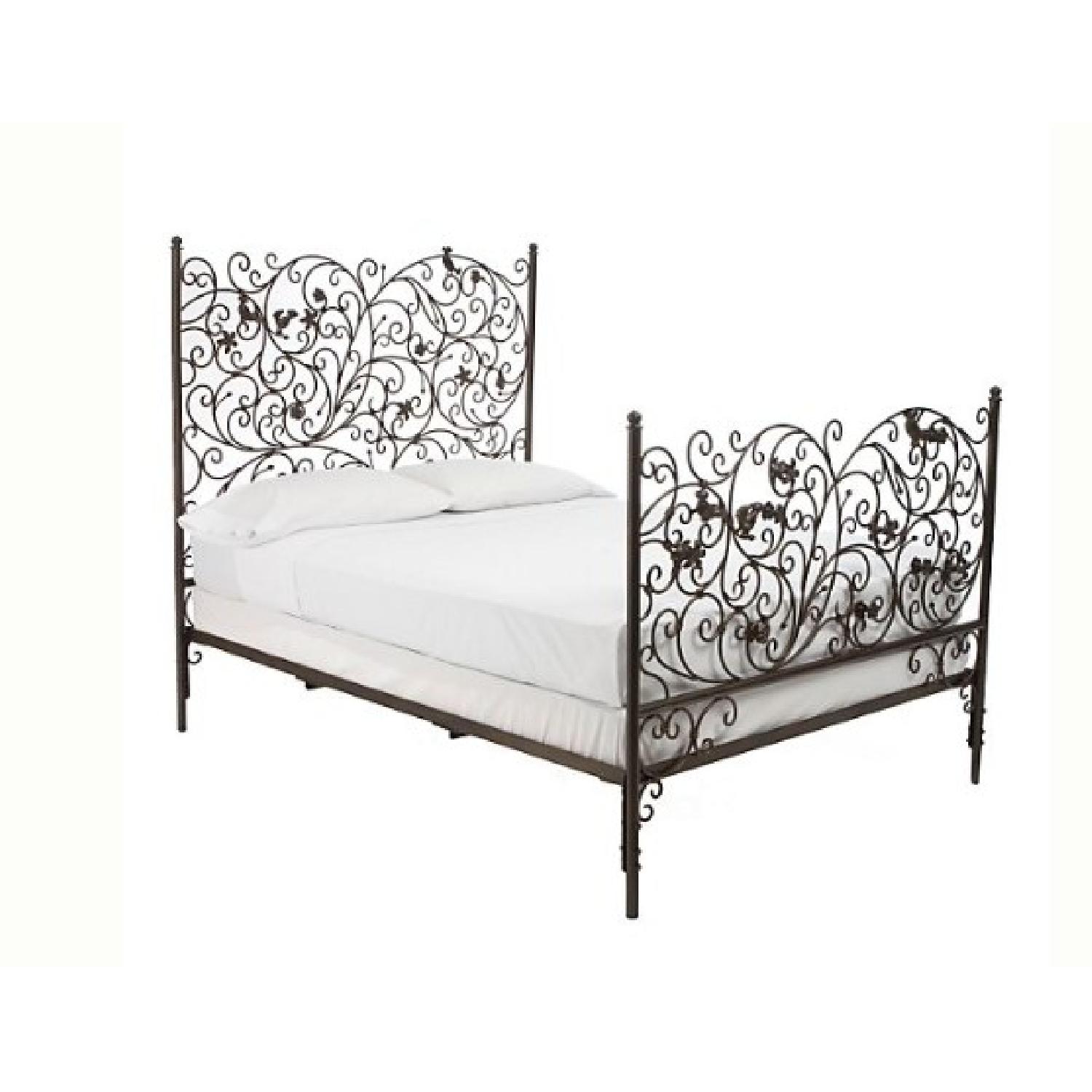 Anthropologie Cast Iron Dawning Lark Queen Headboard - image-3