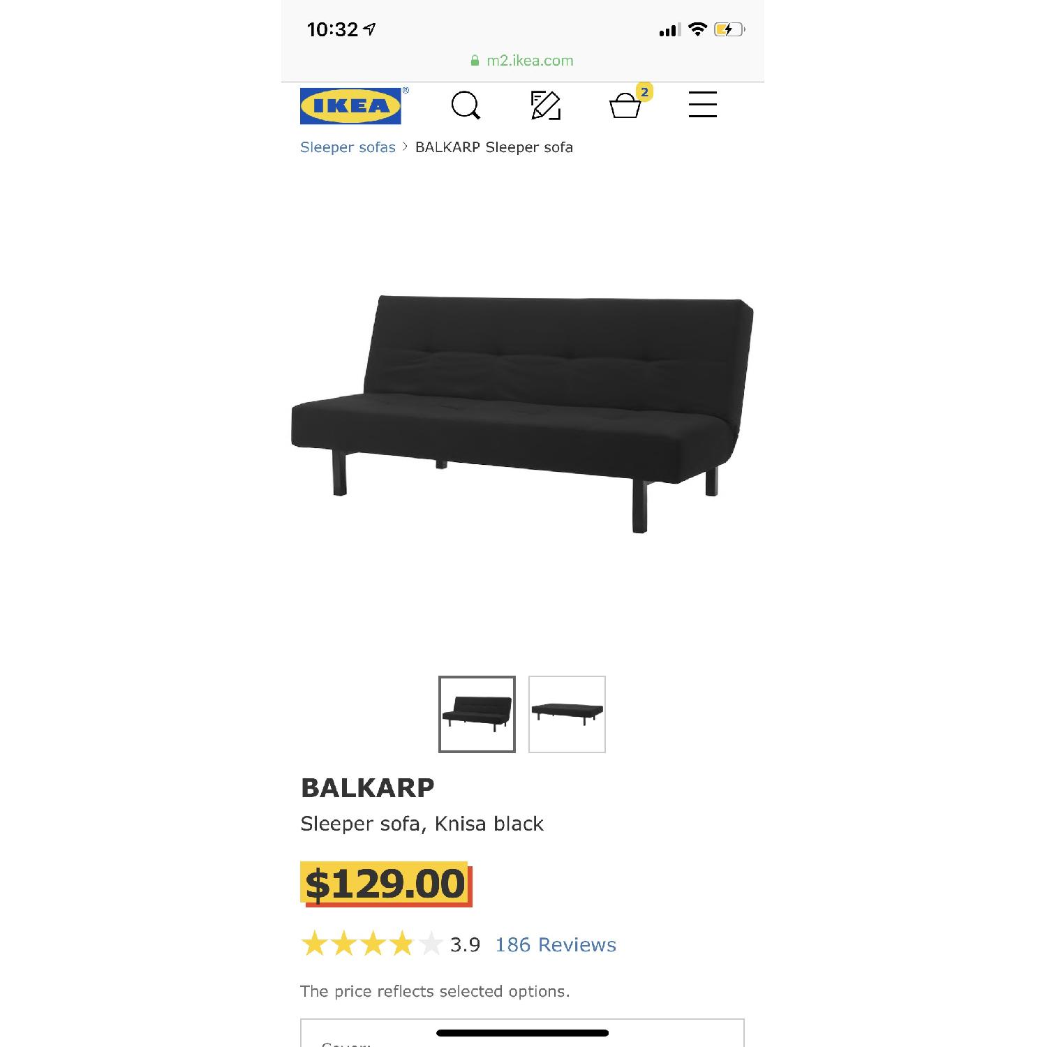 Ikea Balkarp Sleeper Sofa - image-1