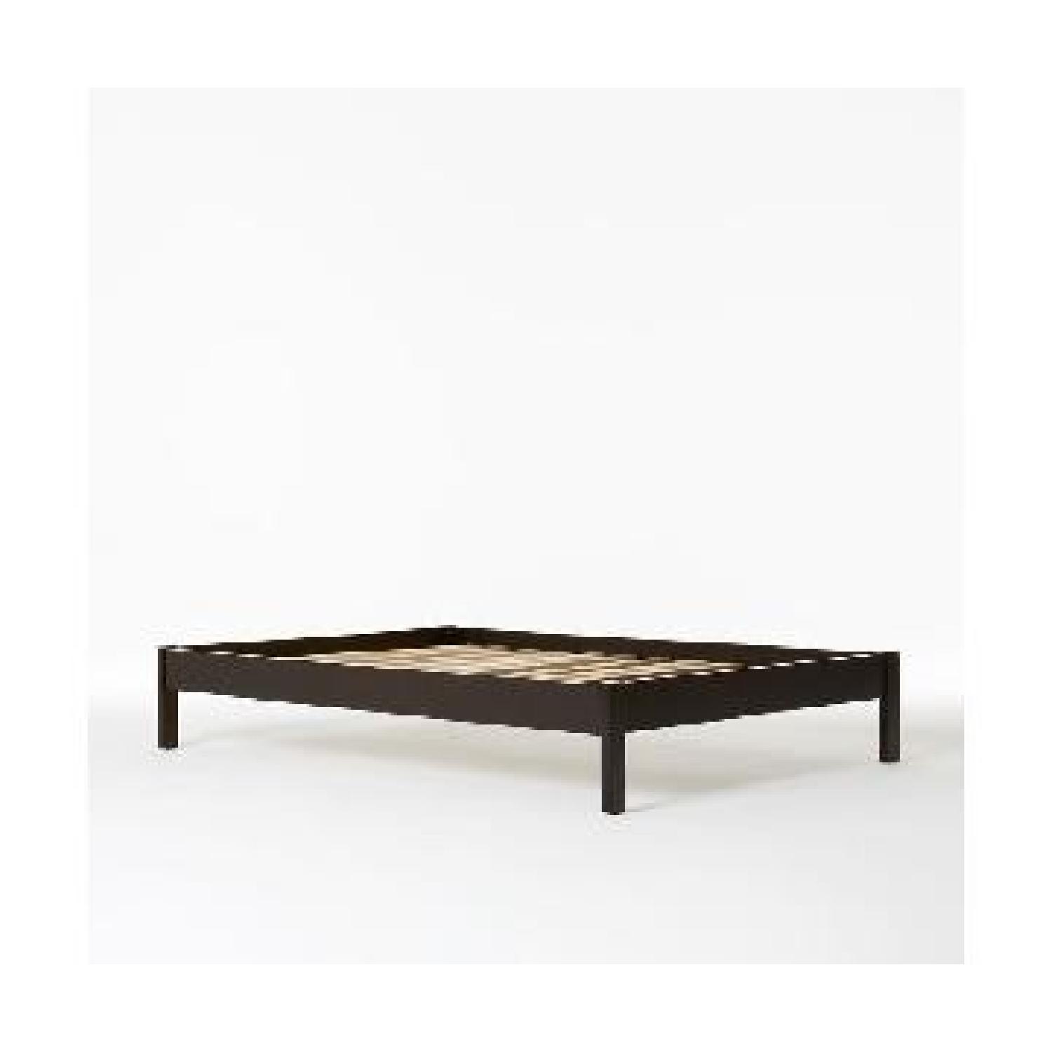 West Elm Simple Bed Frame in Chocolate - image-1