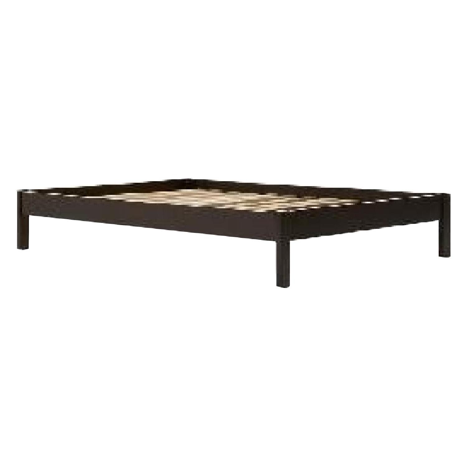 West Elm Simple Bed Frame in Chocolate - image-0