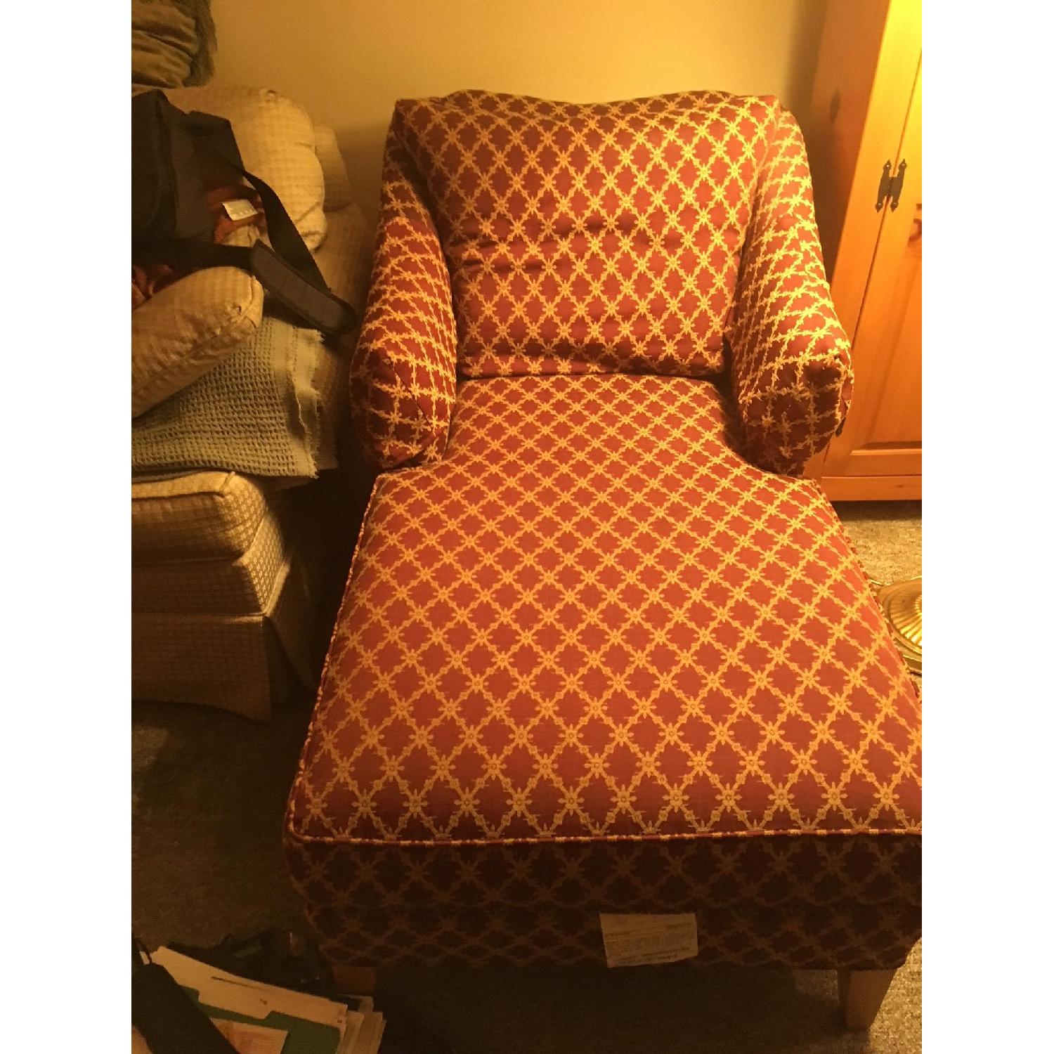 Ethan Allen Chaise Lounge w/ Arms AptDeco