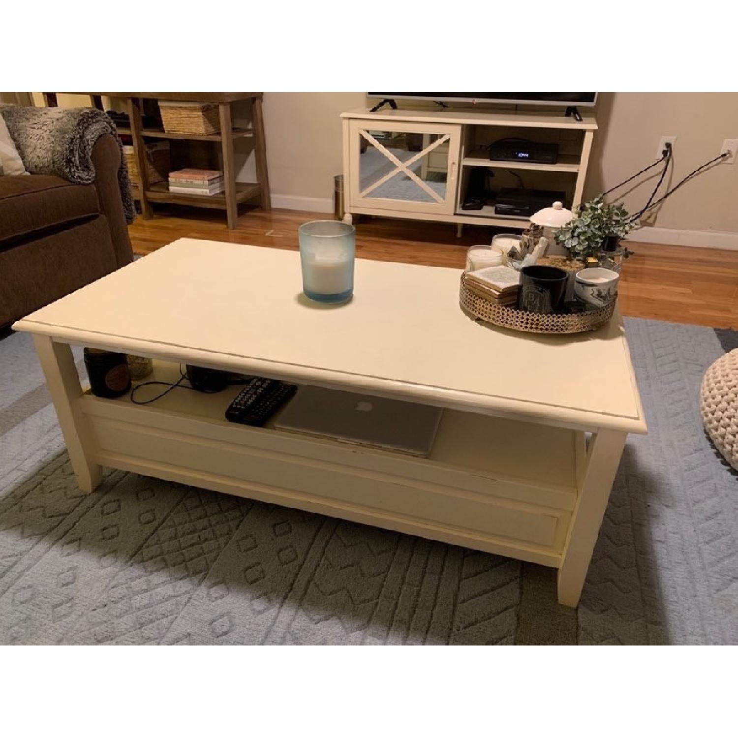 Pier 1 Anywhere White Coffee Table AptDeco