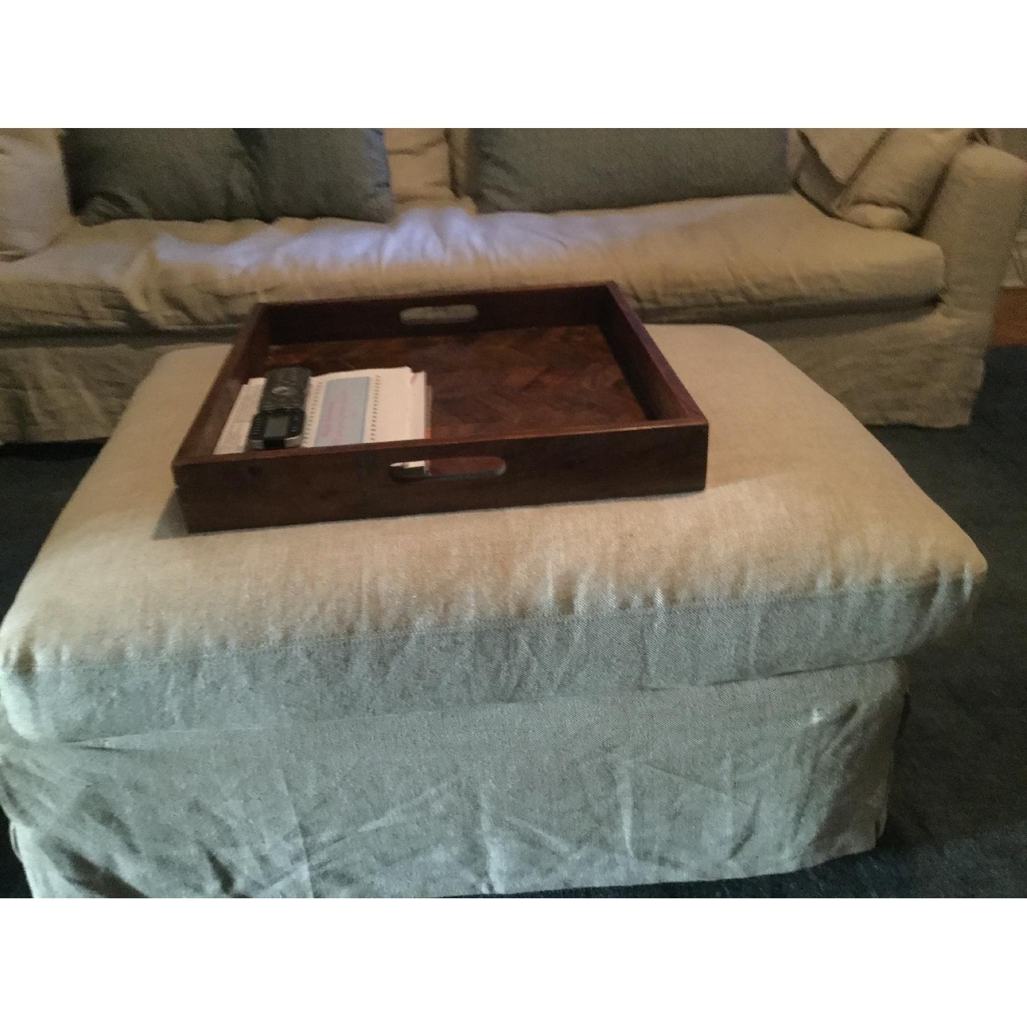Restoration Hardware Down Filled Sofa & Ottoman - image-3