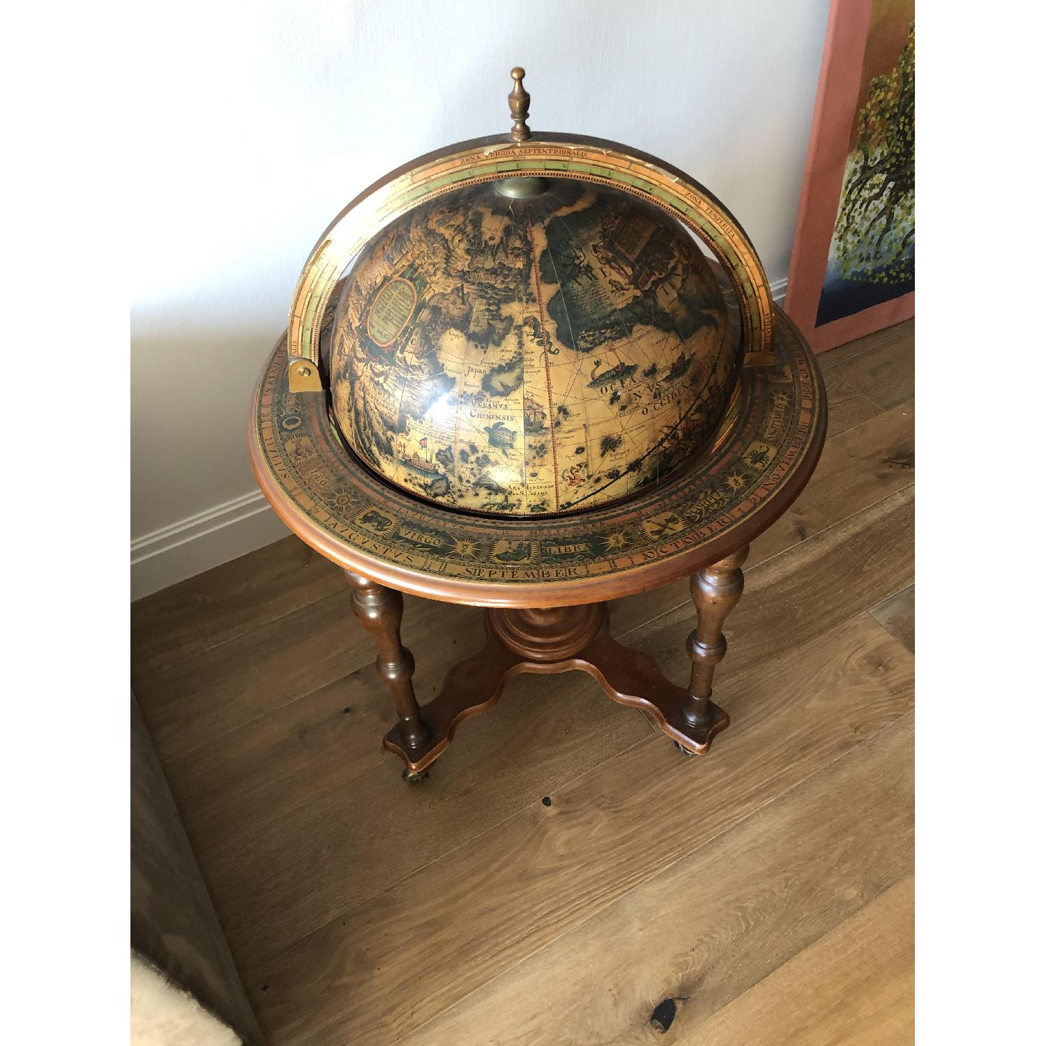 Antique Italian Rotating Globe Bar - image-1