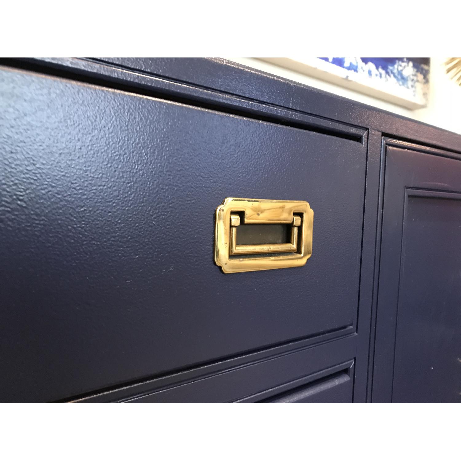 Ethan Allen Blue Campaign Style 9 Drawer Dresser - image-1