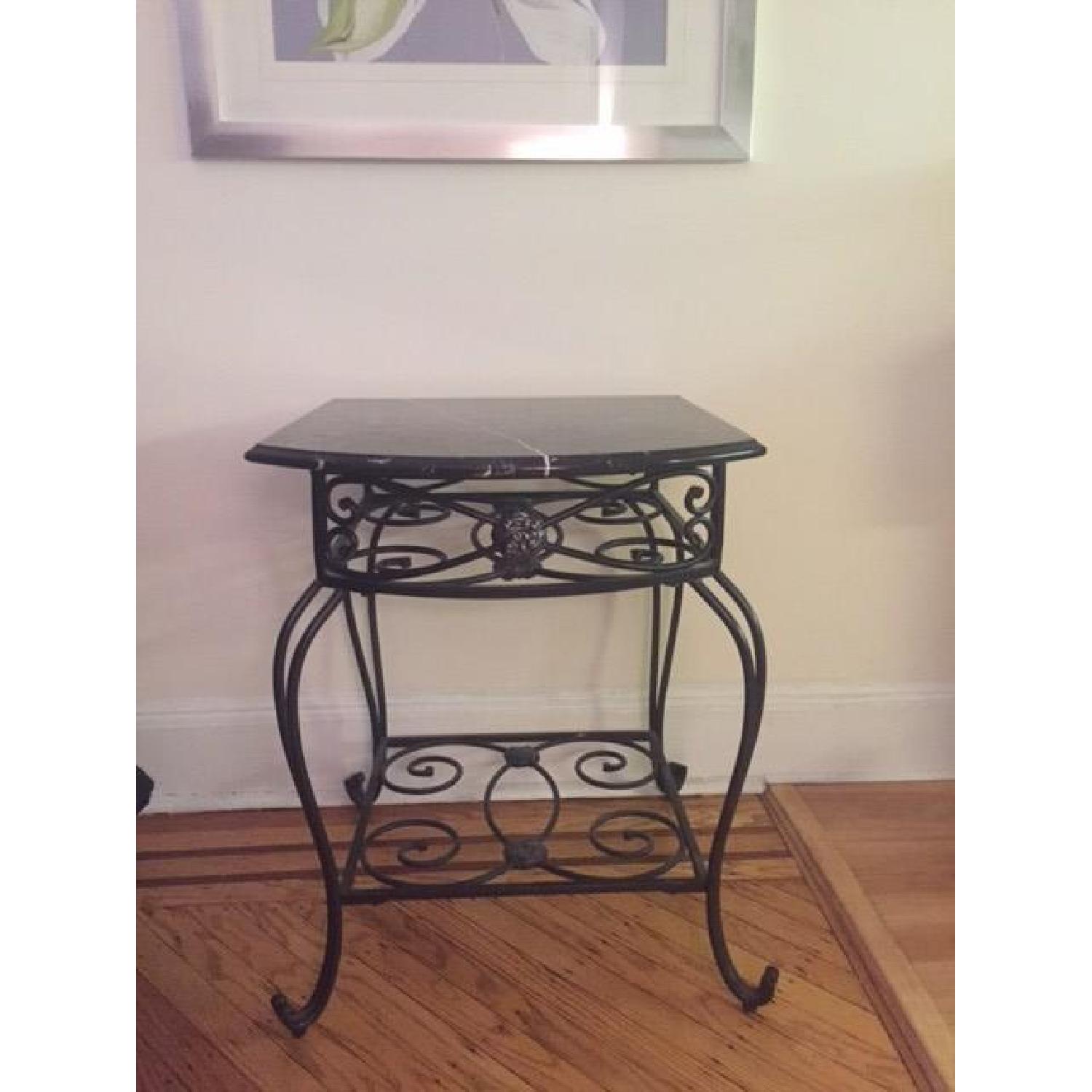 The Bombay Company Marble Top Side Table - image-1