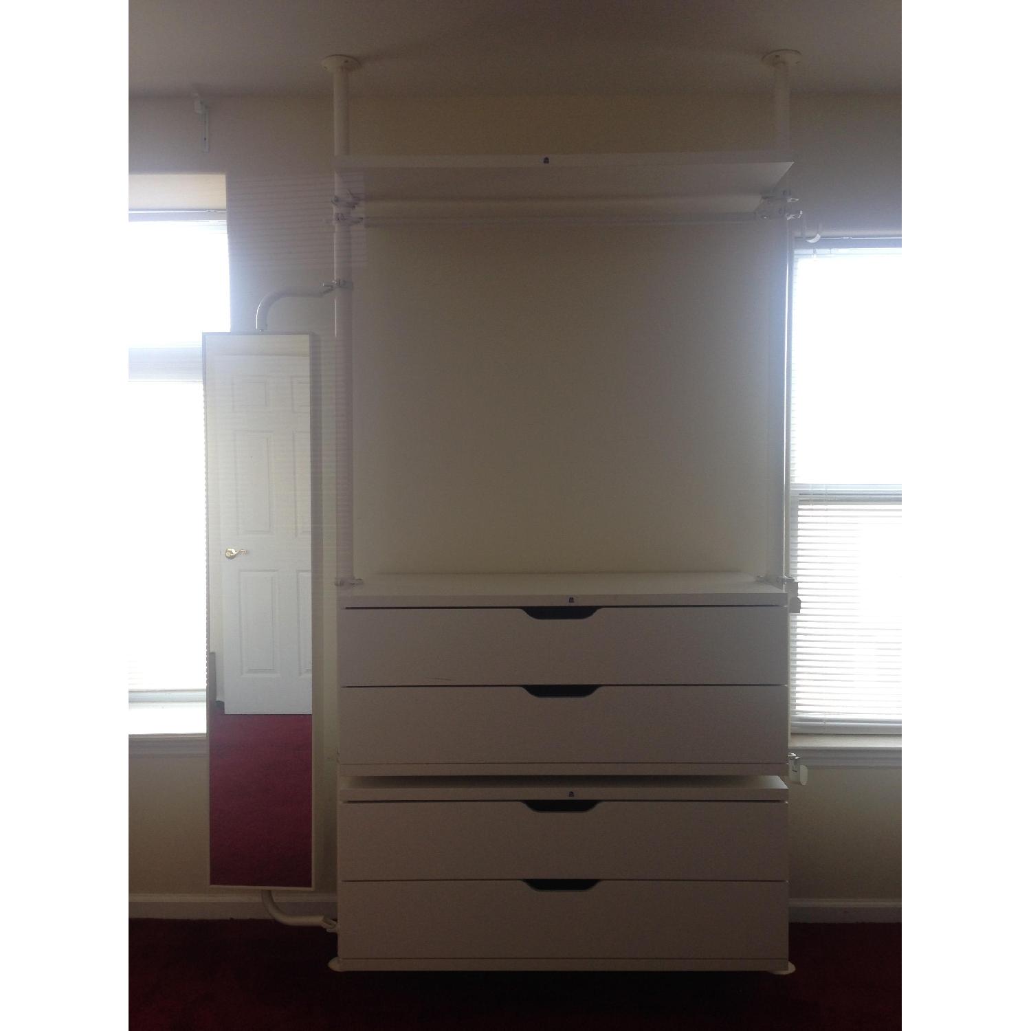 Ikea Free Standing Dresser w/ Storage Mirror & Top Shelf - image-2