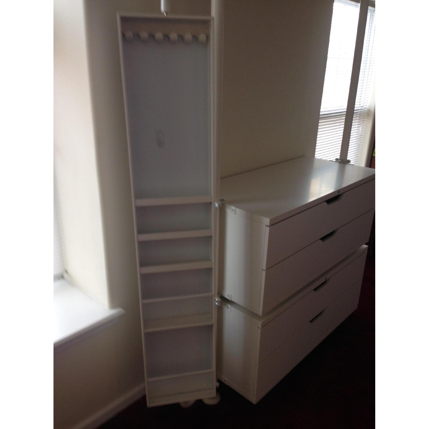 Ikea Free Standing Dresser w/ Storage Mirror & Top Shelf AptDeco