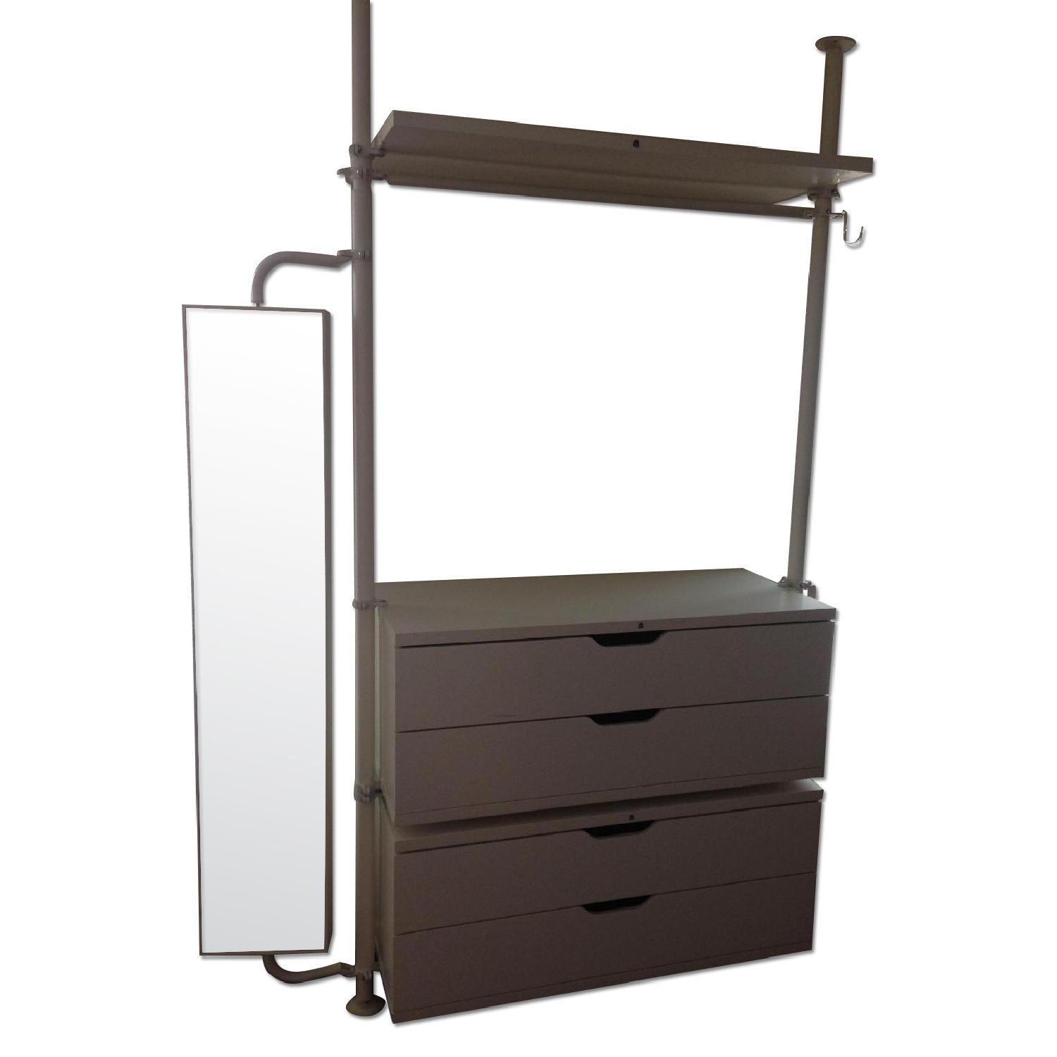 Ikea Free Standing Dresser w/ Storage Mirror & Top Shelf - image-0