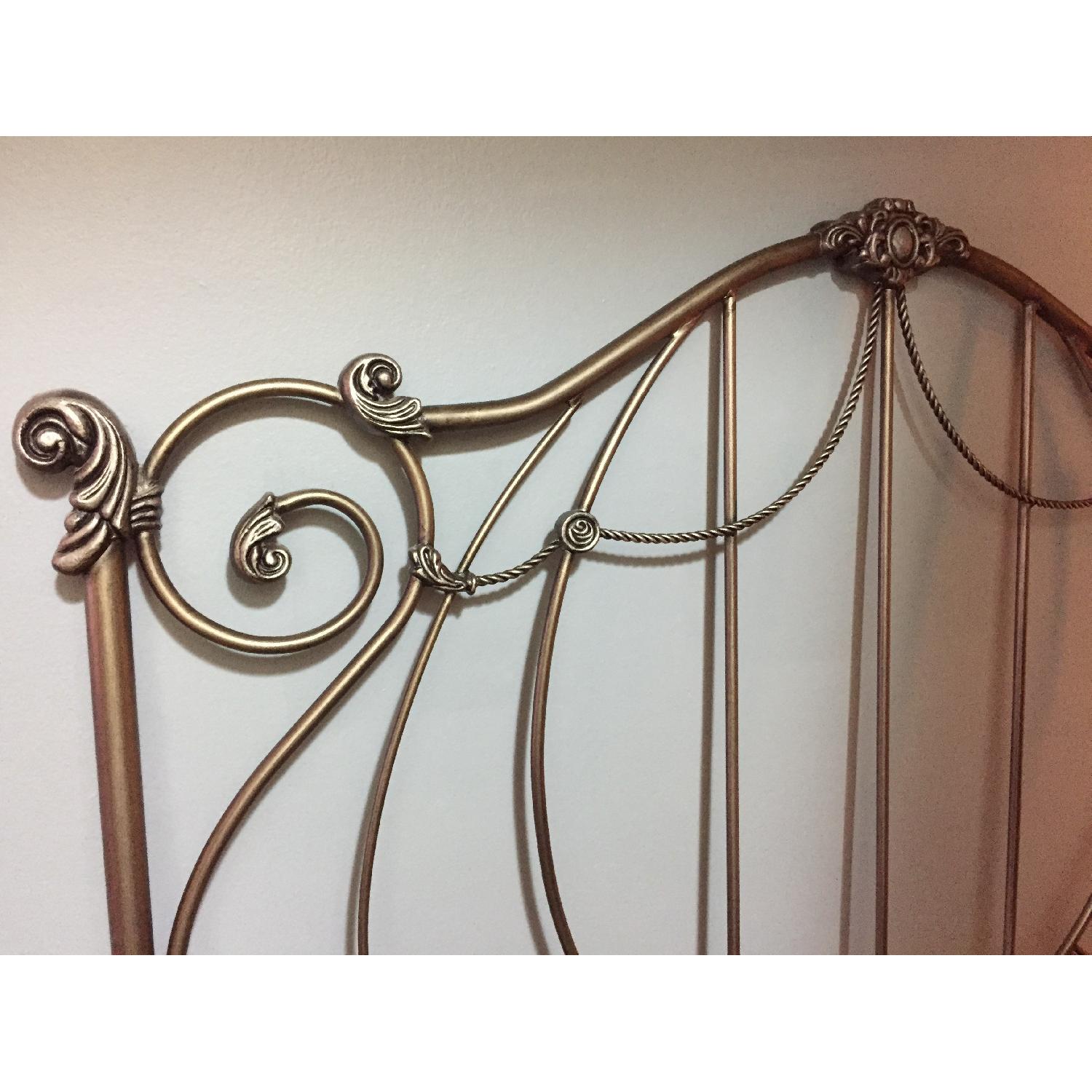 Shabby Chic Metal Queen Headboard - image-2