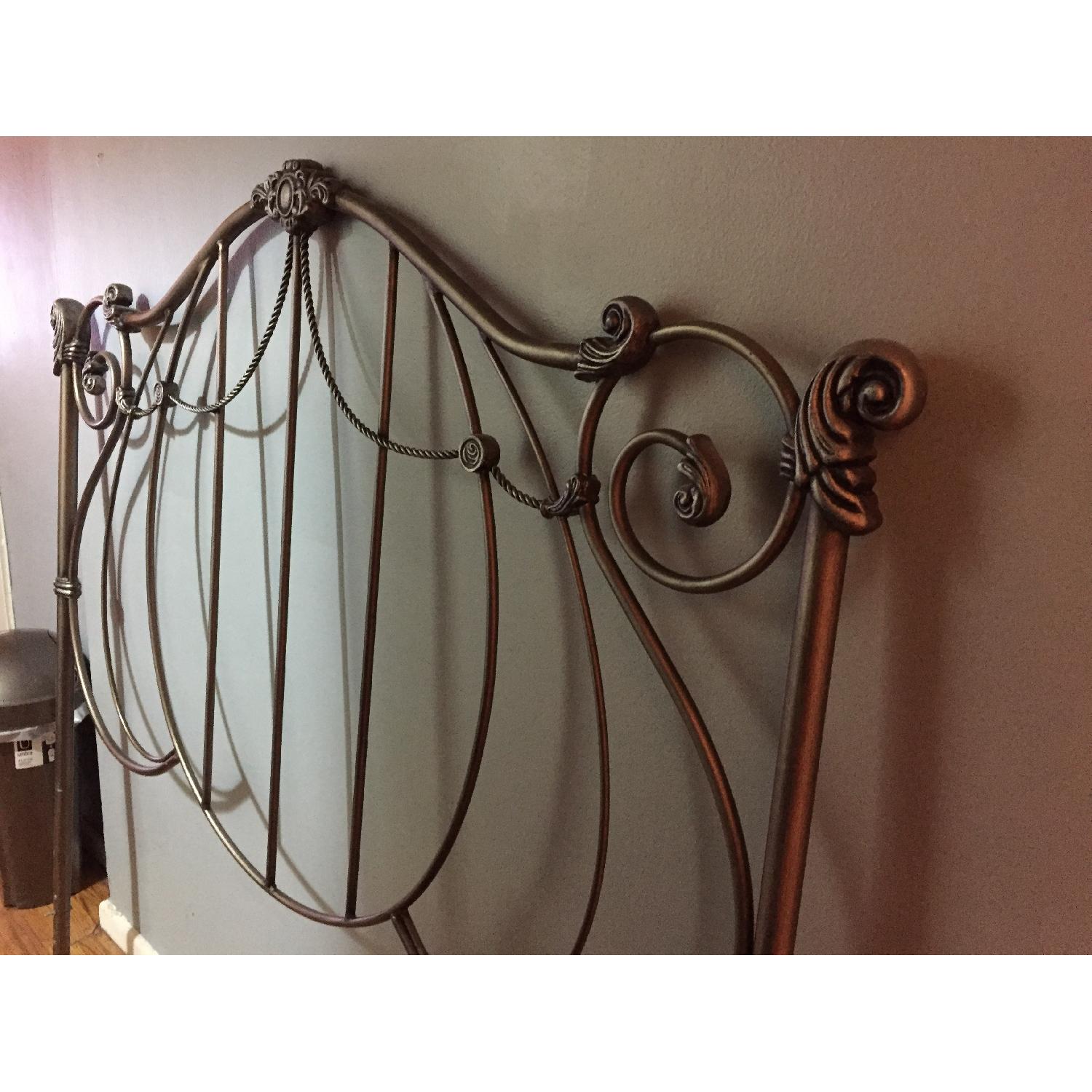 Shabby Chic Metal Queen Headboard - image-3