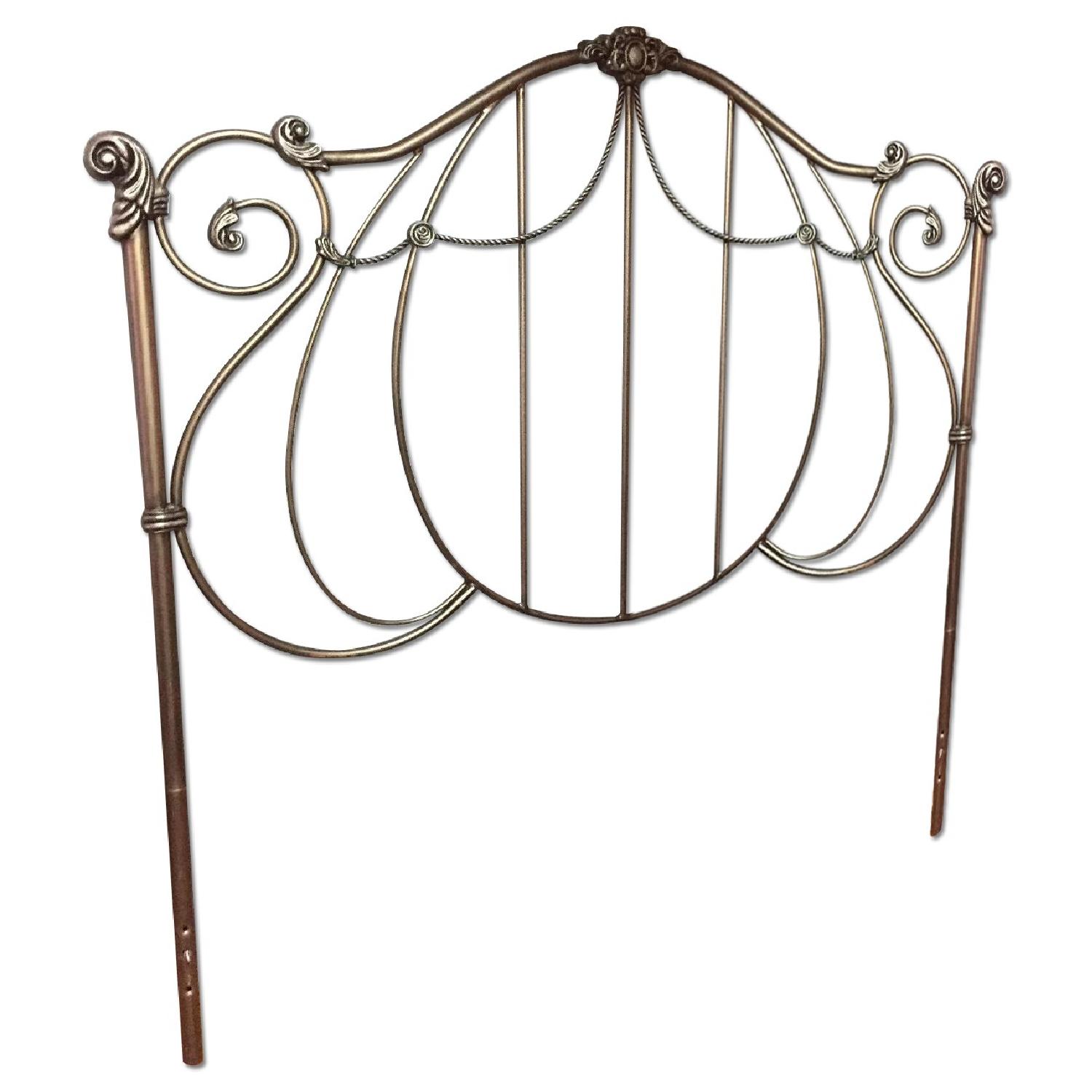 Shabby Chic Metal Queen Headboard - image-0