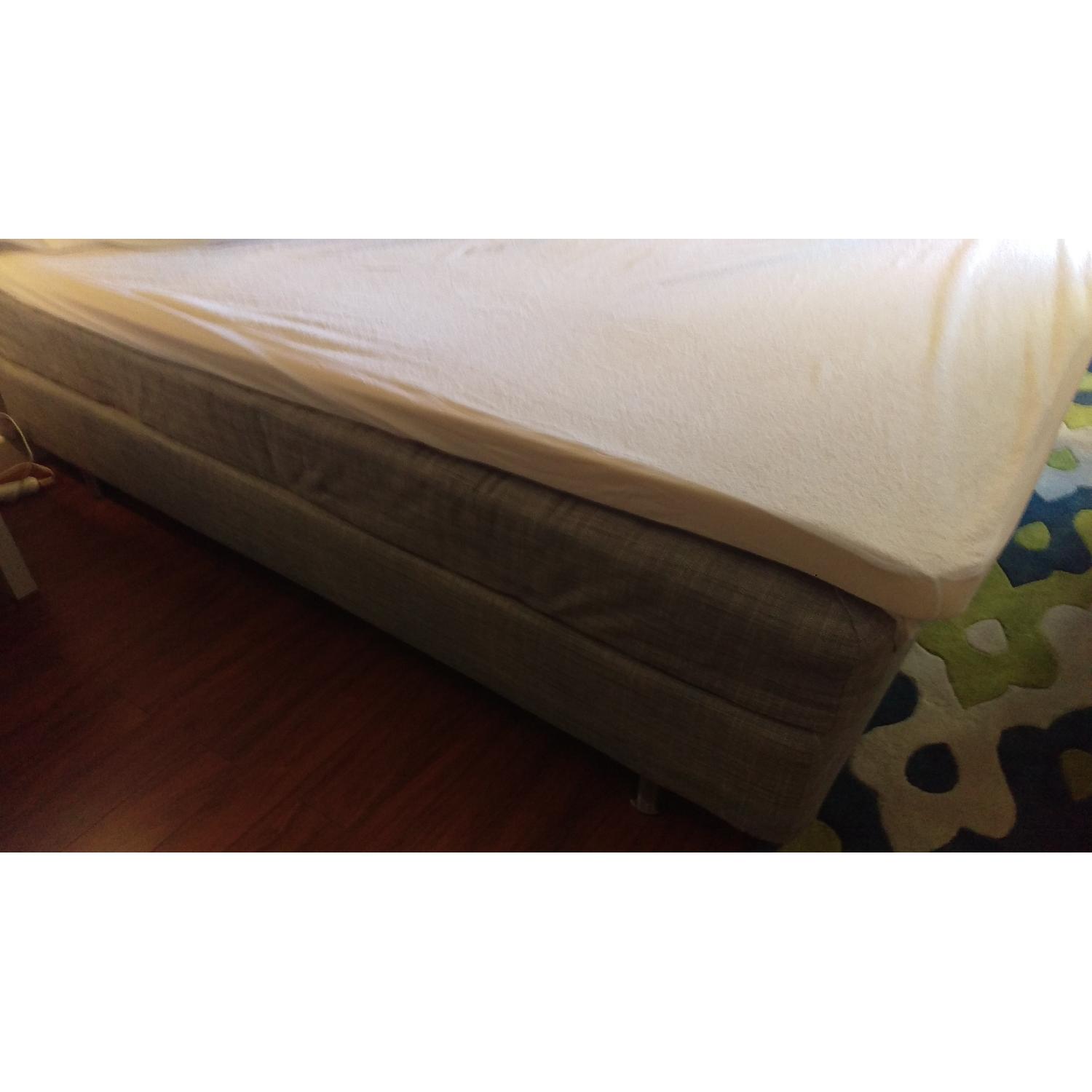 Ikea Grey King Size Bed Frame w/ Headboard & Base - image-2