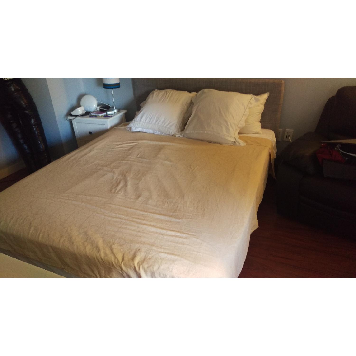 Ikea Grey King Size Bed Frame w/ Headboard & Base - image-3